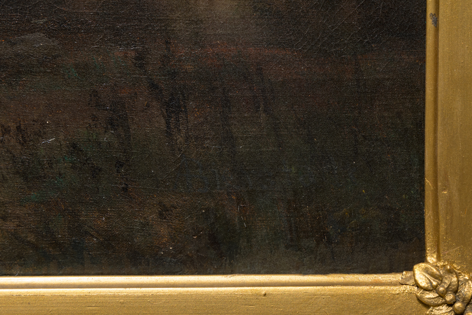 <div>"Twilight on the San Joaquin" (c. 1873) is a luminous oil painting that exemplifies Albert Bierstadt’s mature engagement with the American landscape and his mastery of light effects. Executed in a refined Luminist style, the work emphasizes a tranquil, glowing atmosphere achieved through meticulous detail, subtle tonal transitions, and a carefully controlled palette. The fading light of dusk settles gently over the scene, transforming the San Joaquin River into a reflective plane that anchors the composition and enhances its meditative stillness. </div><br><br><div>&nbsp;</div><br><br><div>The San Joaquin River, which flows through California’s Central Valley before joining the Sacramento River at the Sacramento–San Joaquin Delta, was a subject well suited to Bierstadt’s interest in expansive yet serene vistas. In this painting, the river becomes a conduit for light, capturing the delicate interplay between sky and water at twilight. The result is a harmonious balance between natural grandeur and intimate observation. </div><br><br><div>&nbsp;</div><br><br><div>Bierstadt was a prominent painter associated with the Hudson River School, known for his large, gleaming depictions of the American West. His portrayals of beauty and plenty helped shape the popular image of the West and reassured Americans, still grappling with the aftermath of the Civil War, that their young democracy possessed a grandeur comparable to Europe and would endure. Between 1871 and 1873, Bierstadt lived in California, maintaining a studio in San Francisco, and traveled extensively through the region, producing works that capture its vastness and unique beauty. </div><br><br><div>&nbsp;</div><br><br><div>A closely related twilight scene, "Owens Valley, California" (c. 1872) is in the collection of the McMullen Museum of Art, Boston College. Twilight on the San Joaquin will be included in the forthcoming Albert Bierstadt catalogue raisonné database directed by Melissa Webster Speidel, President of the Bierstadt Foundation. </div>