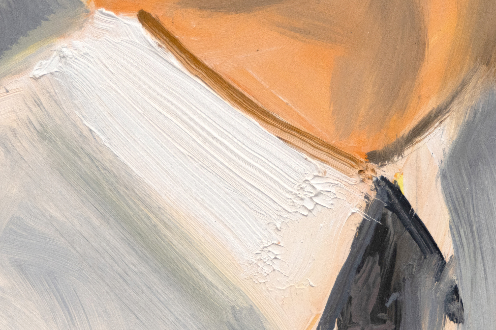 أليكس كاتز - بيتر - زيت على لوح ماسونيت - 15 7/8 × 7 1/8 بوصة.