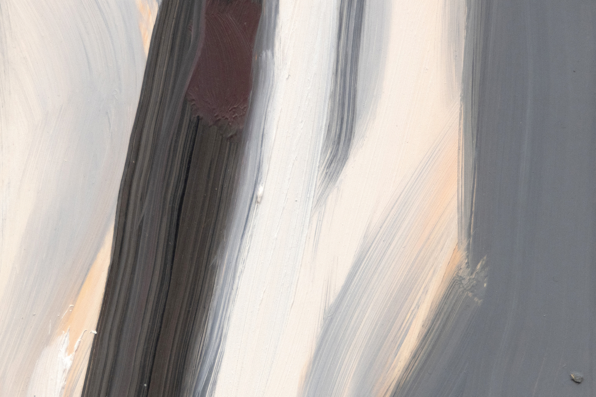 أليكس كاتز - بيتر - زيت على لوح ماسونيت - 15 7/8 × 7 1/8 بوصة.