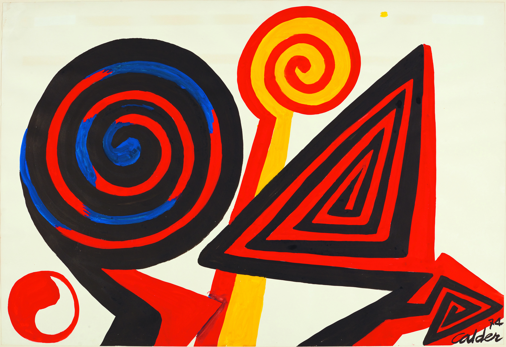 ALEXANDER CALDER - Directions - gouache and ink on paper - 29 1/2 x 43 1/4 in.