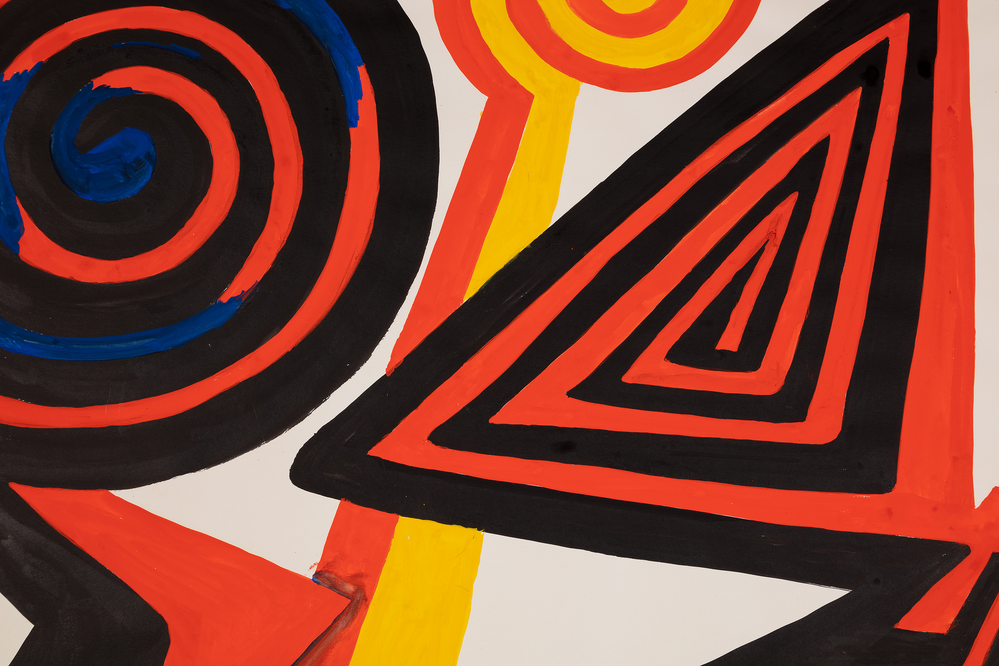 ALEXANDER CALDER - Wegbeschreibung - Gouache und Tinte auf Papier - 29 1/2 x 43 1/4 Zoll.