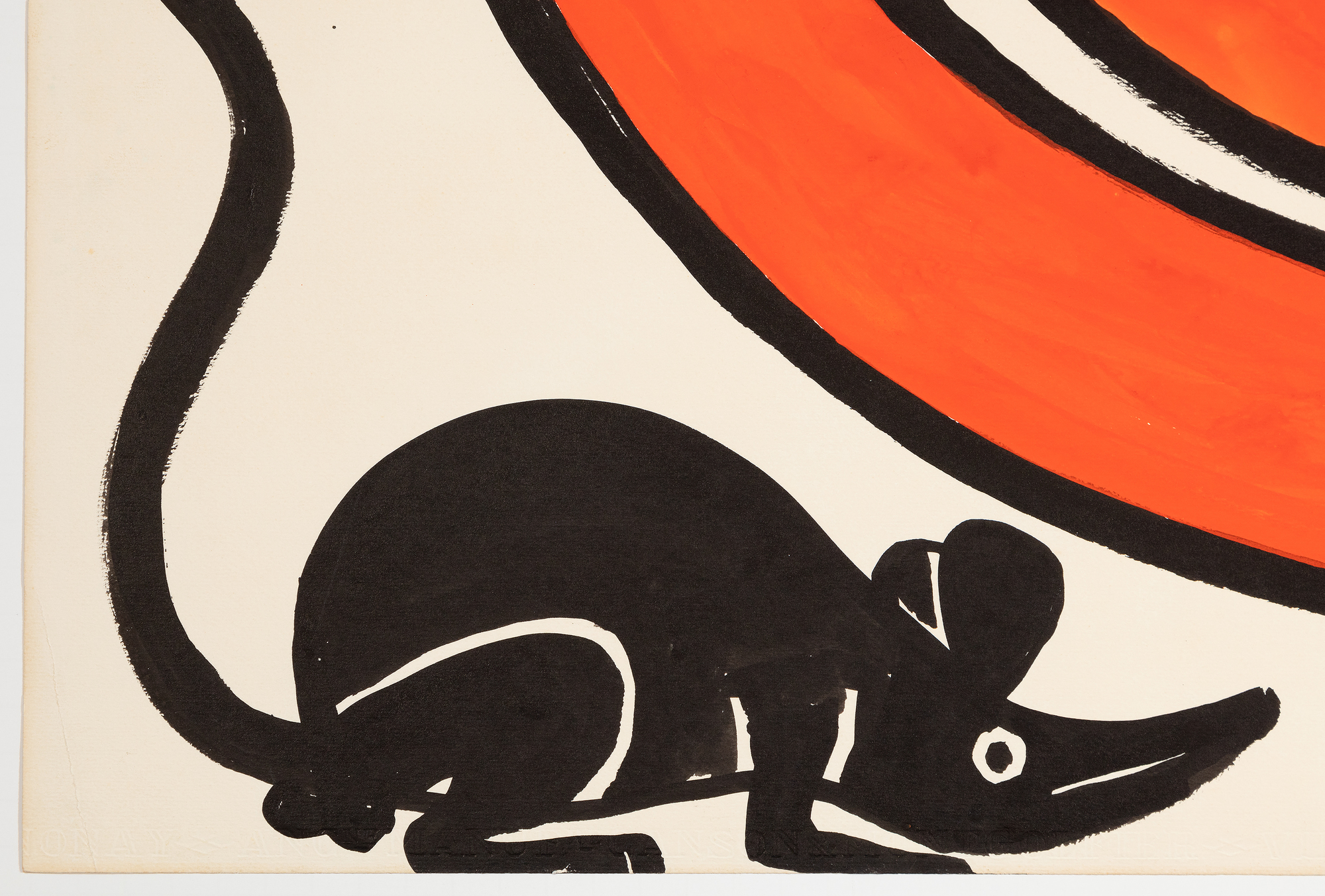 ALEXANDER CALDER - Mickey Mouse - gouache and ink on paper - 30 x 43 3/8 in.