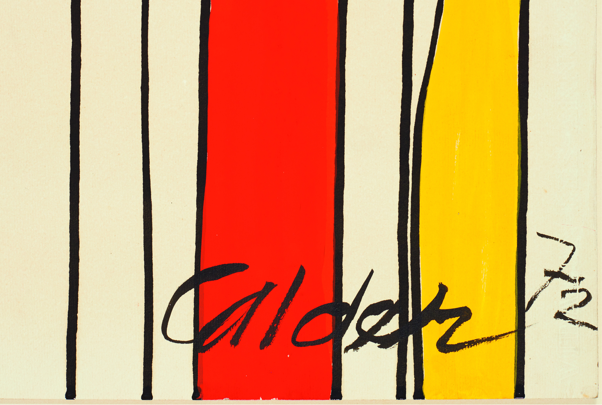 ALEXANDER CALDER - El Bosque - gouache y tinta sobre papel - 43 x 29 1/4 in.