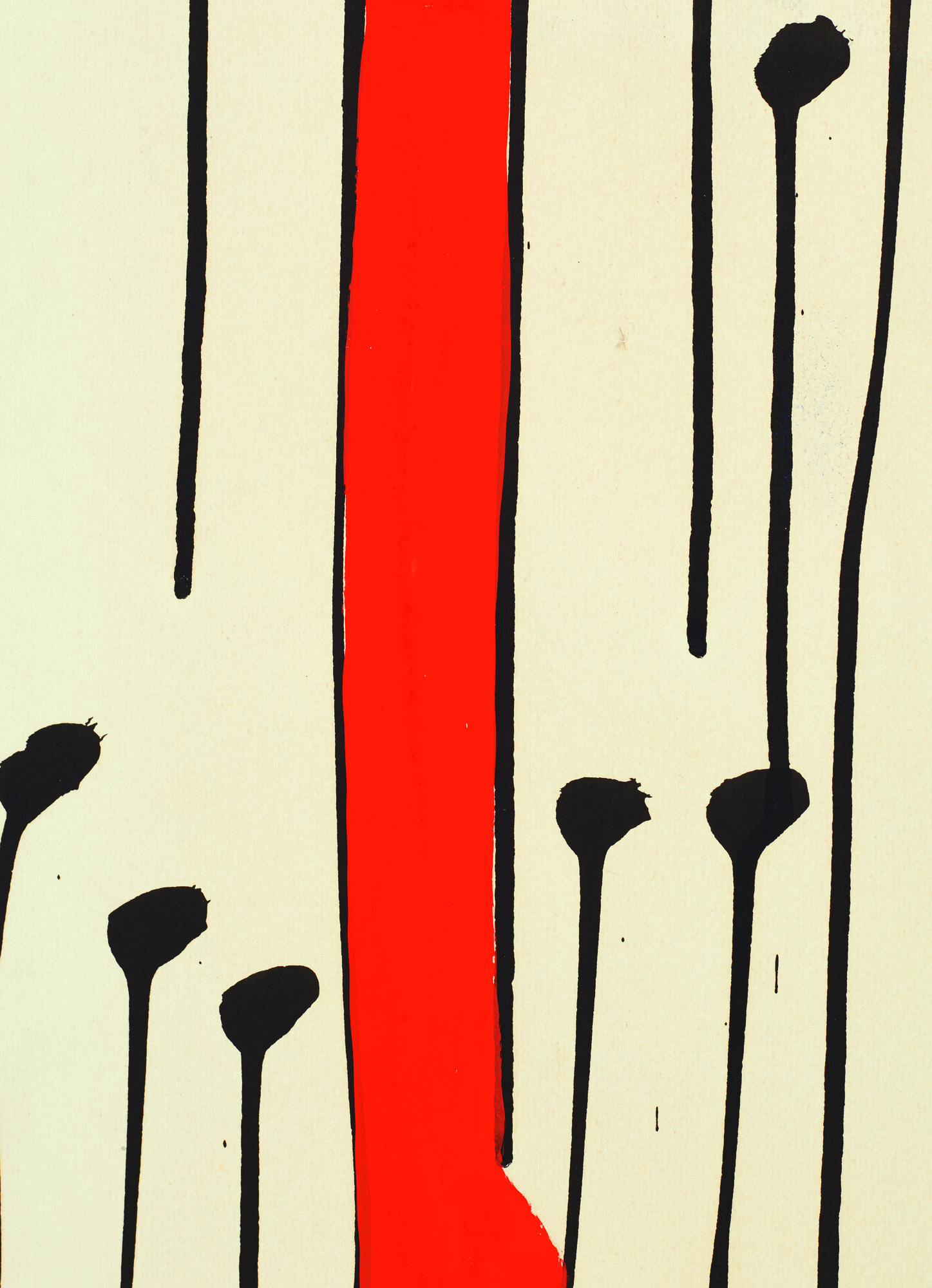 ALEXANDER CALDER - El Bosque - gouache y tinta sobre papel - 43 x 29 1/4 in.