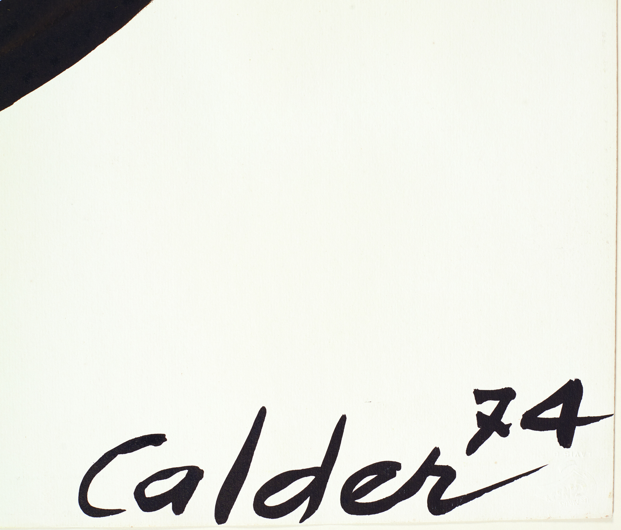 ALEXANDER CALDER - La espiral ovalada - gouache y tinta sobre papel - 43 1/4 x 29 1/2 in.