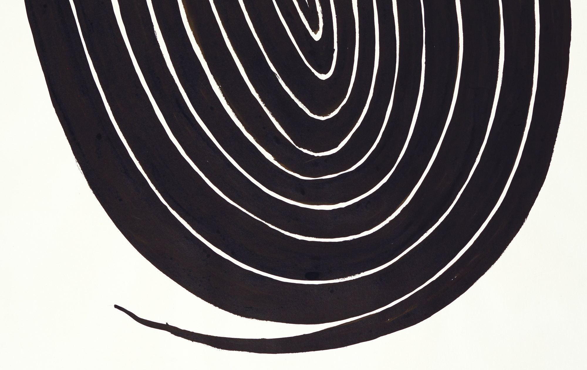 ALEXANDER CALDER - Die ovale Spirale - Gouache und Tinte auf Papier - 43 1/4 x 29 1/2 in.