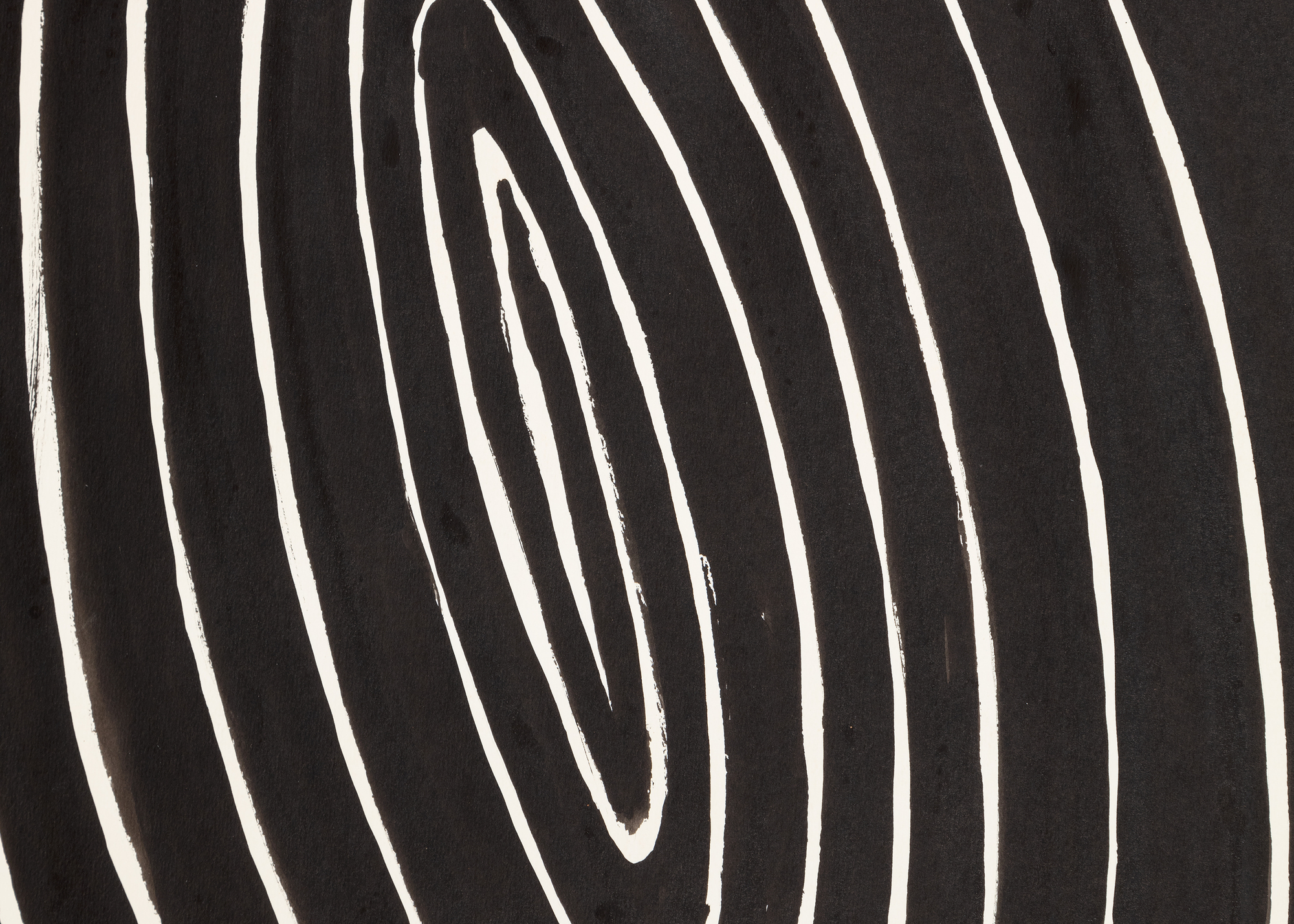 ALEXANDER CALDER - Die ovale Spirale - Gouache und Tinte auf Papier - 43 1/4 x 29 1/2 in.