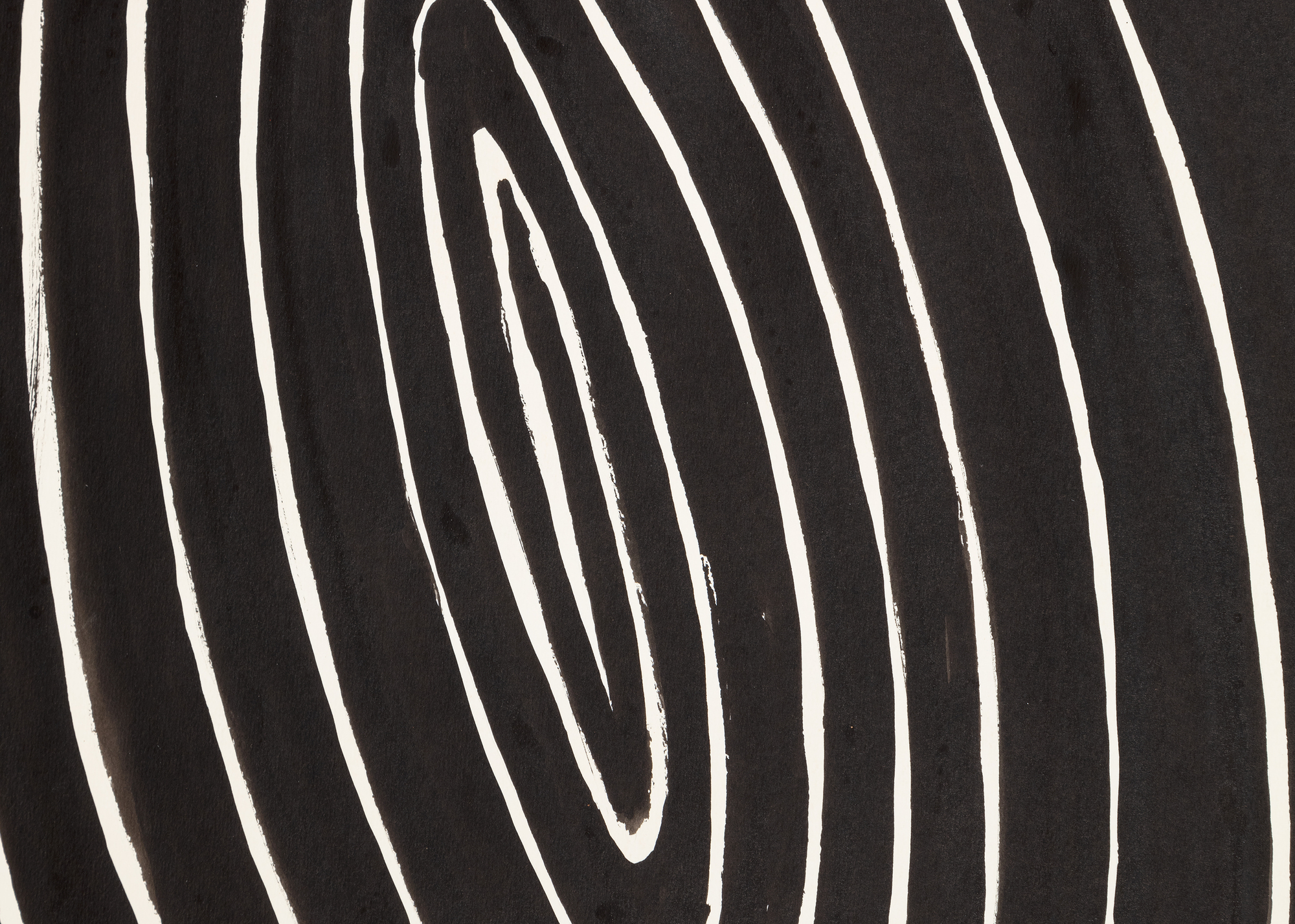 ALEXANDER CALDER - La espiral ovalada - gouache y tinta sobre papel - 43 1/4 x 29 1/2 in.