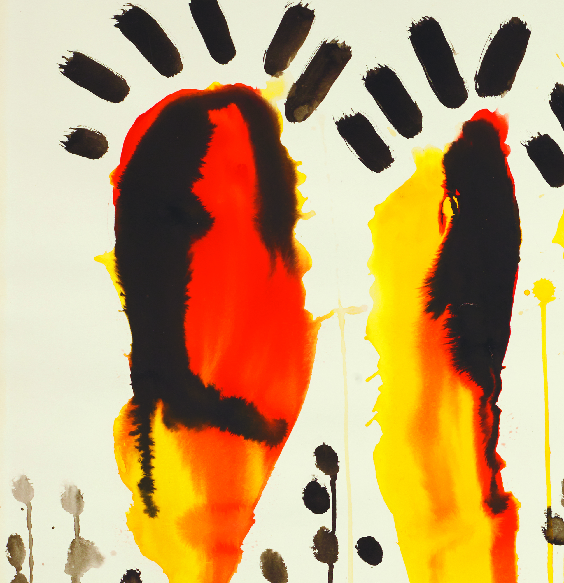 ALEXANDER CALDER - Tracks - gouache et encre sur papier - 29 3/8 x 41 1/8 in.