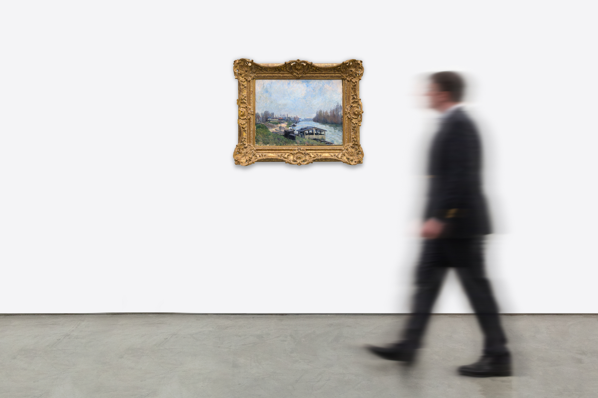 ALFRED SISLEY - Le Lavoir de Billancourt - oil on canvas - 20 x 25 5/8 in.