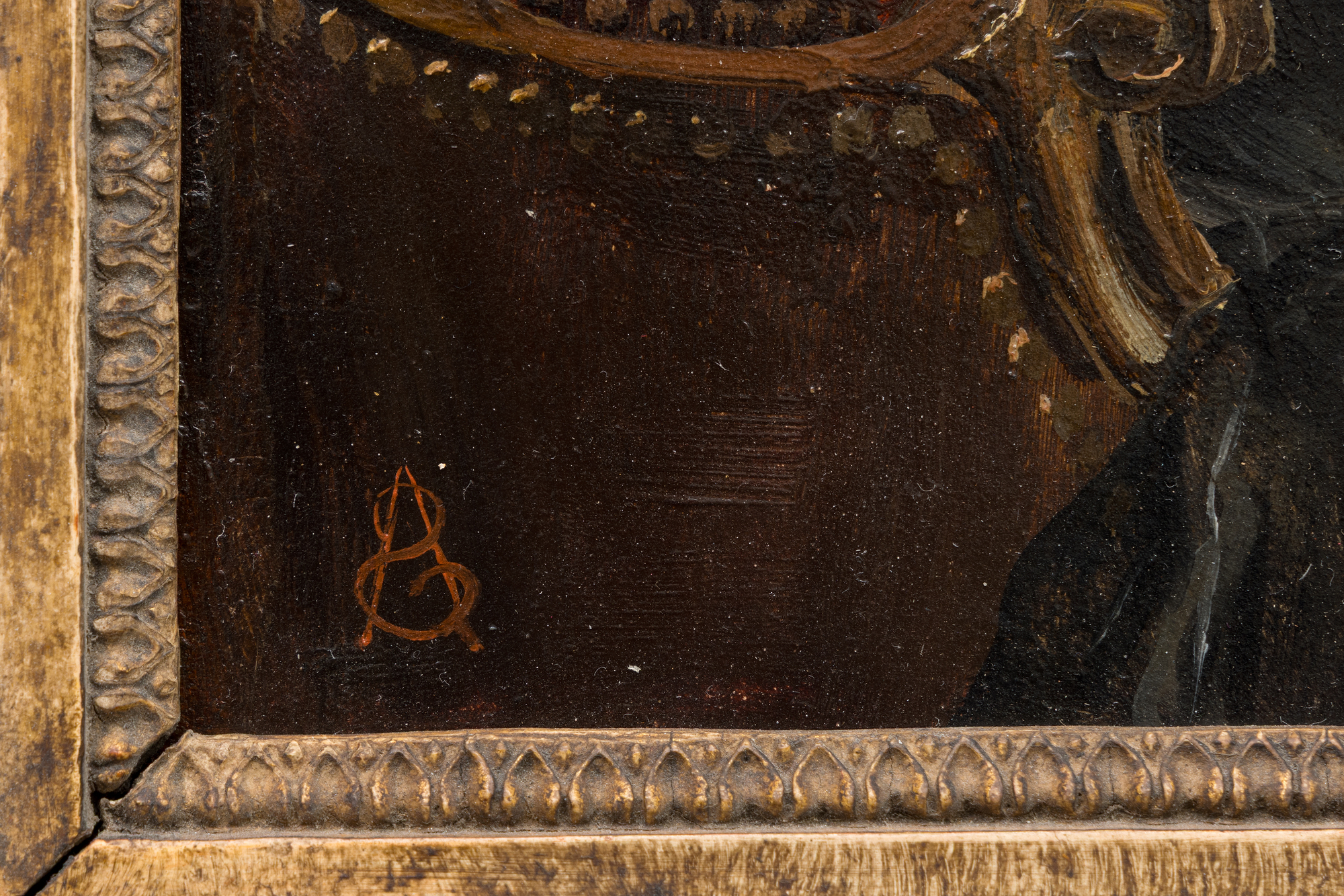 ALFRED STEVENS - The Connoisseur - oil on panel - 8 7/8 x 6 7/8 in.