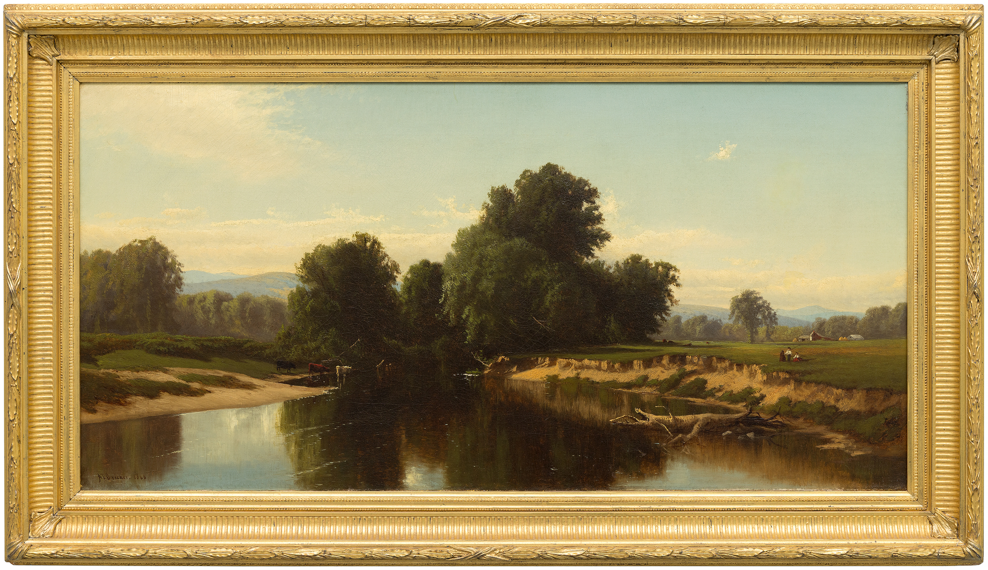 ALFRED THOMPSON BRICHER - Esopus Creek - oil on canvas - 20 x 40 in.