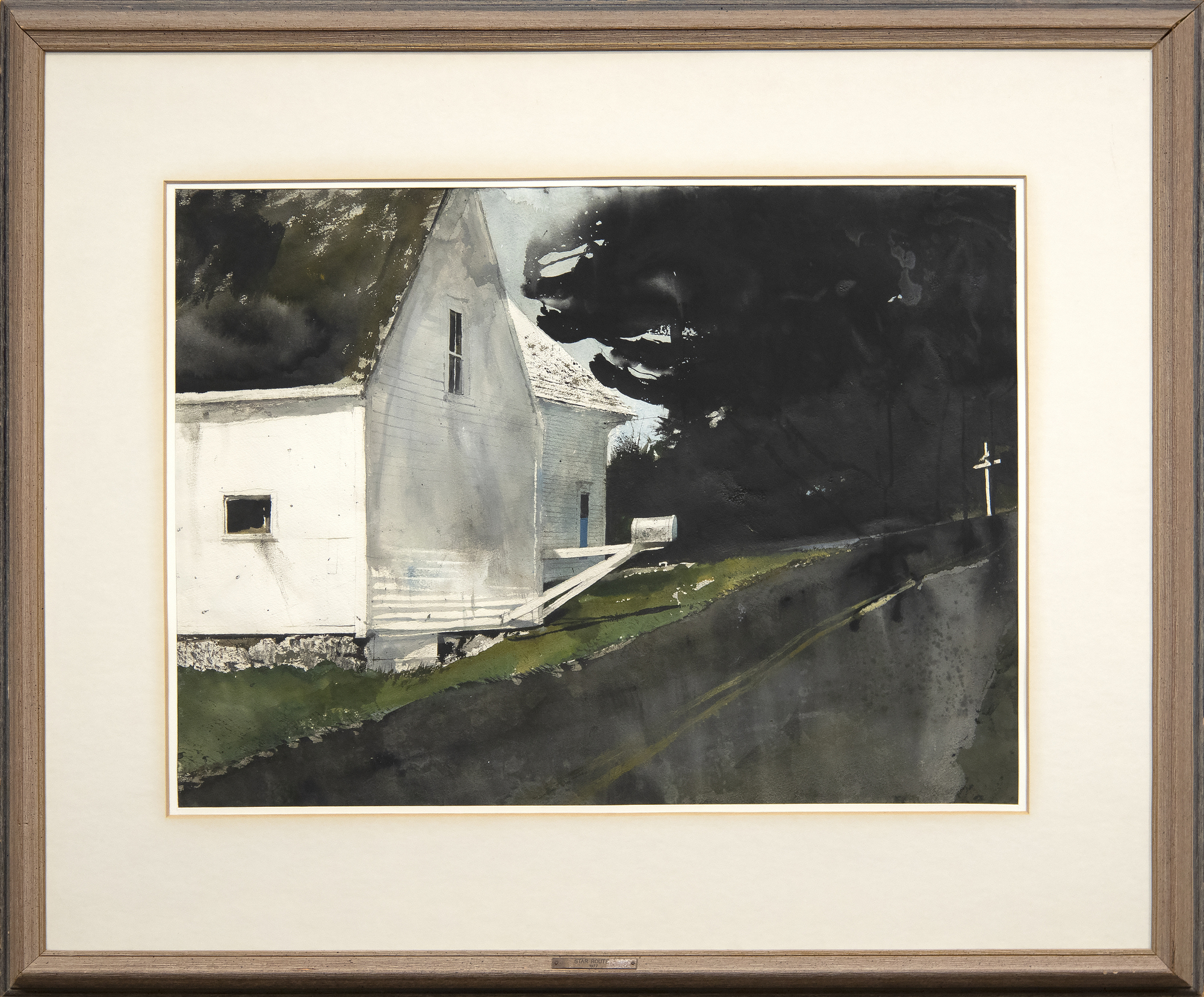 ANDREW WYETH - Star Route - watercolor on paper - 21 1/4 x 29 in.