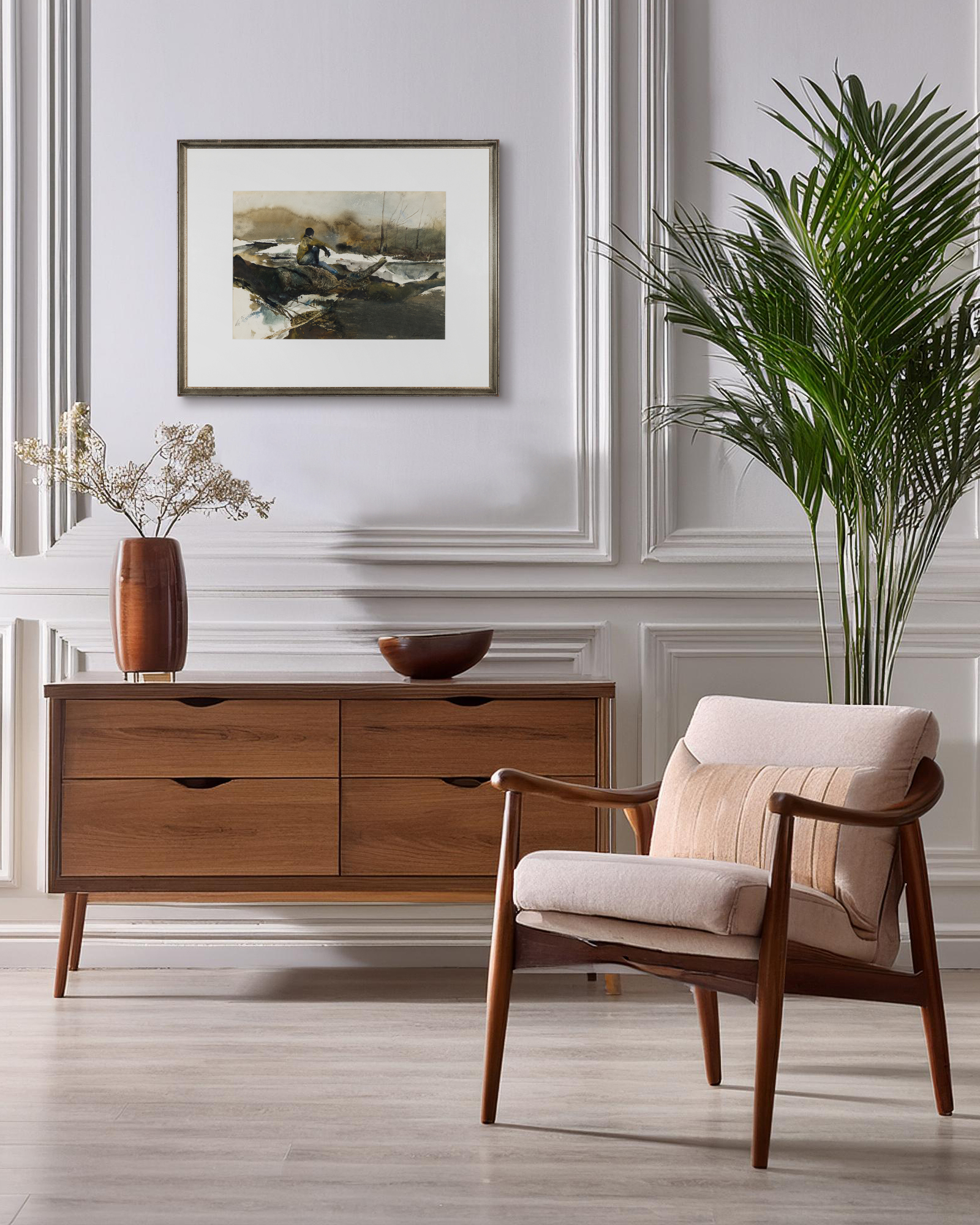 ANDREW WYETH - Upper Dam - watercolor - 13 1/2 x 19 1/2 in.