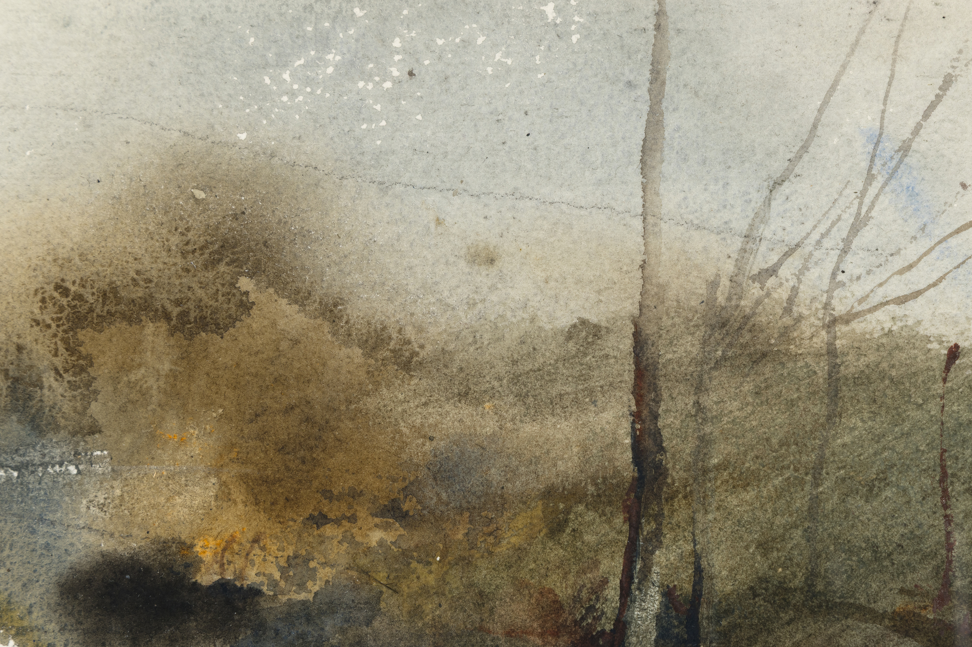 ANDREW WYETH - Upper Dam - watercolor - 13 1/2 x 19 1/2 in.