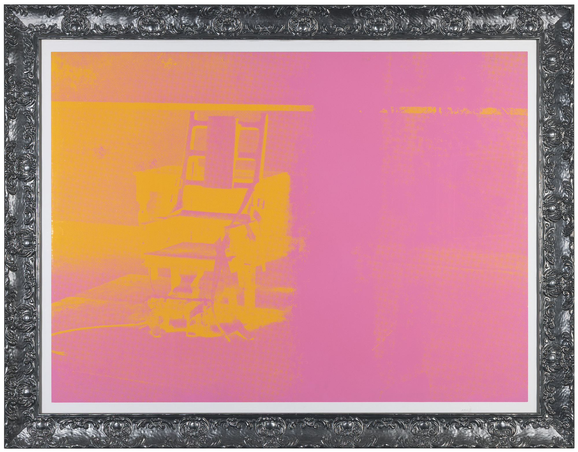 ANDY WARHOL - Electric Chair - screenprint in colors on woven paper - 35 1/4 x 47 3/4 in.