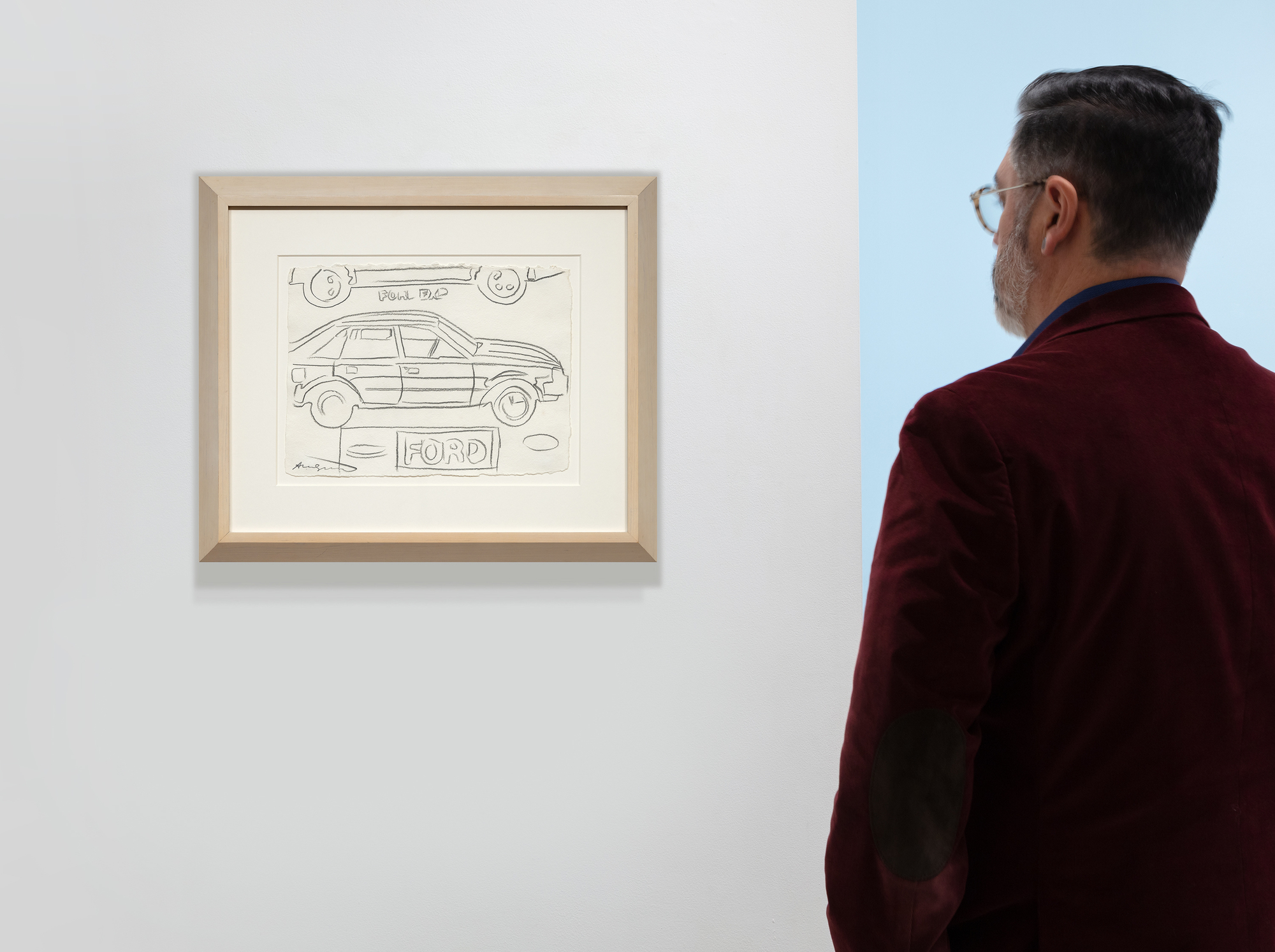 ANDY WARHOL - Voiture Ford - graphite sur papier - 11 1/2 x 15 3/4 in.