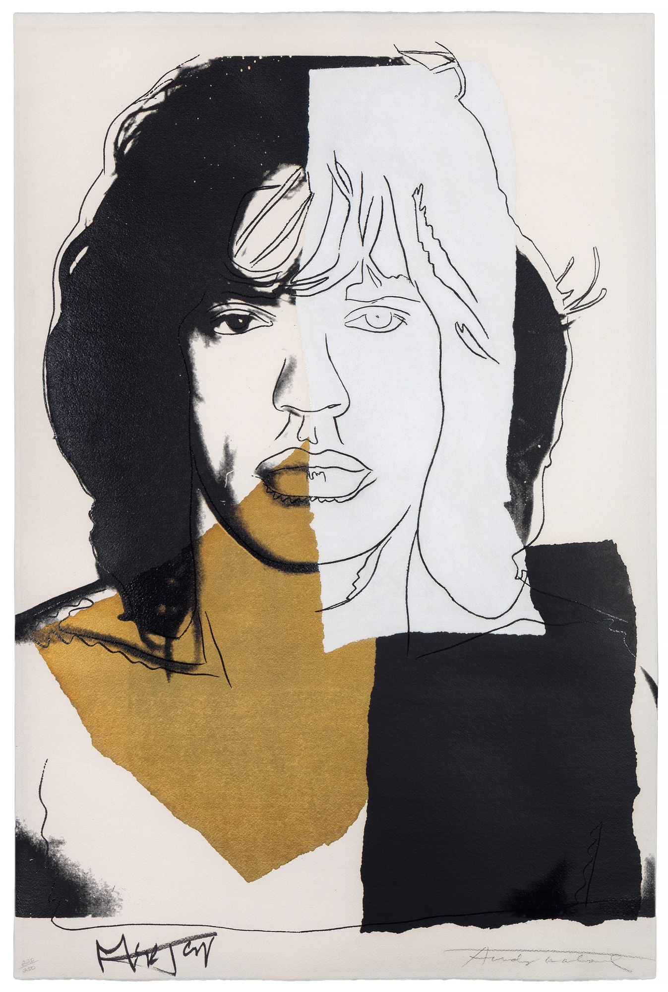 ANDY WARHOL - Mick Jagger ANDY WARHOL - Mick Jagger - screenprint in colors - 43 5/8 x 28 3/4 in.