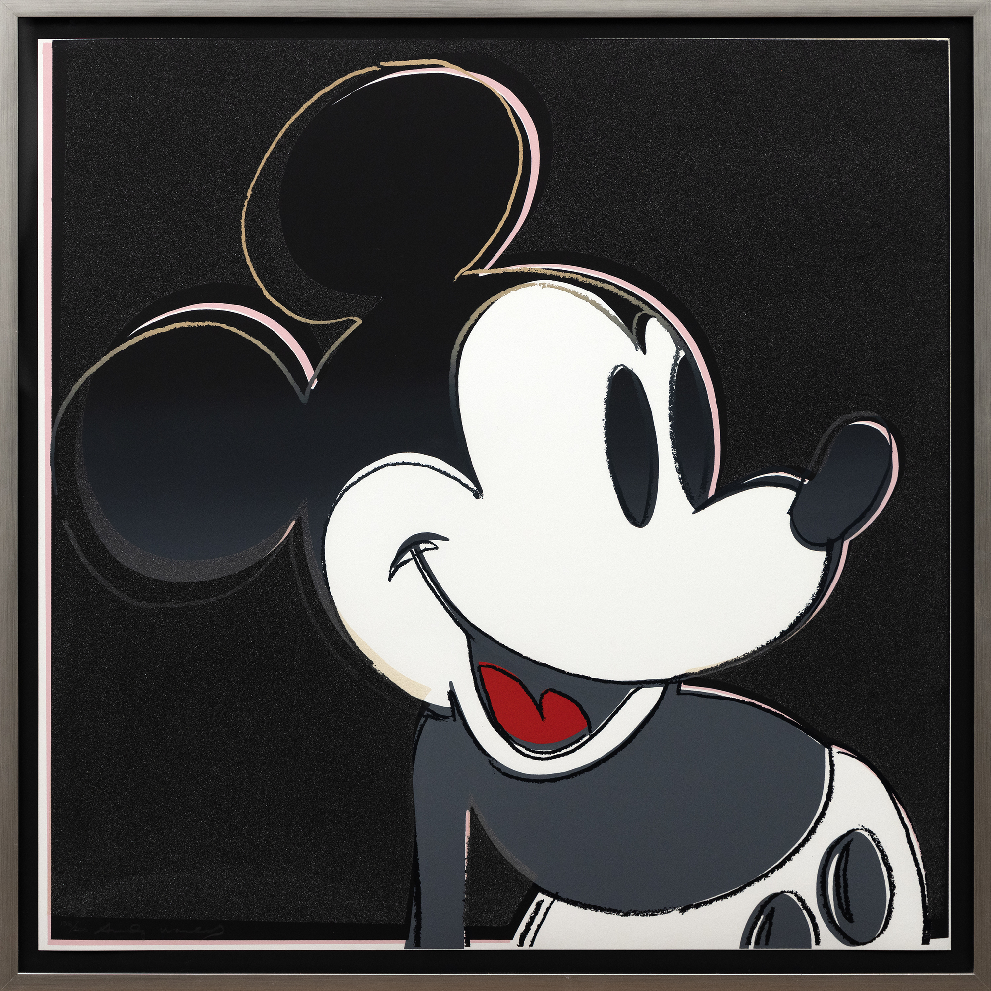 ANDY WARHOL - Mickey（II.265）--丝网版画与钻石粉--38 x 38 英寸。