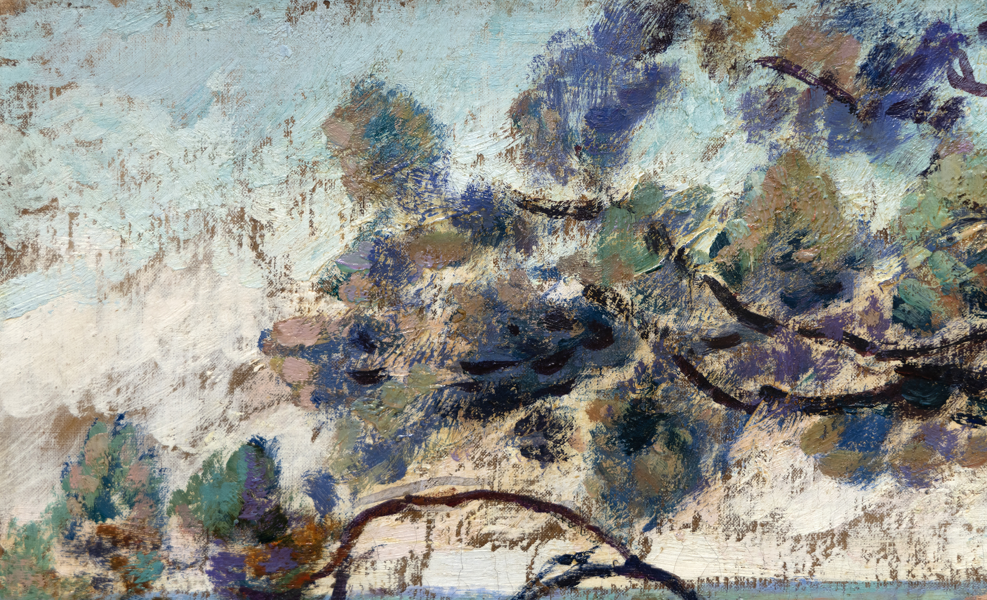 ARMAND GUILLAUMIN - Roquebrune, Le Matin - Öl auf Leinwand - 25 x 31 1/4 Zoll.