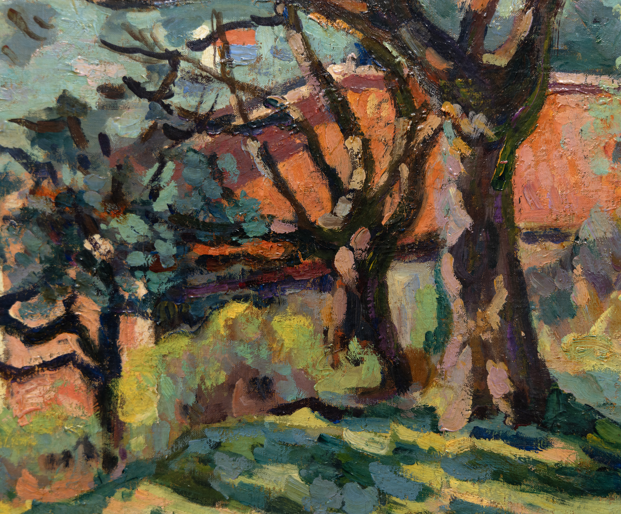 ARMAND GUILLAUMIN - Roquebrune, Le Matin - Öl auf Leinwand - 25 x 31 1/4 Zoll.