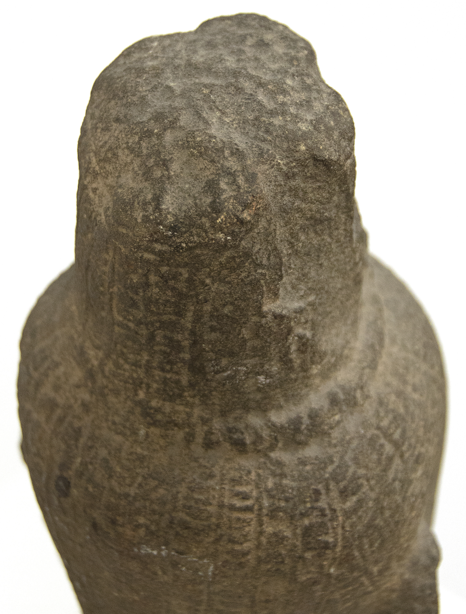 KHMER - Head of Avalokiteshvara KHMER - Head of Avalokiteshvara - gray sandstone - 13 x 7 x 7 in.