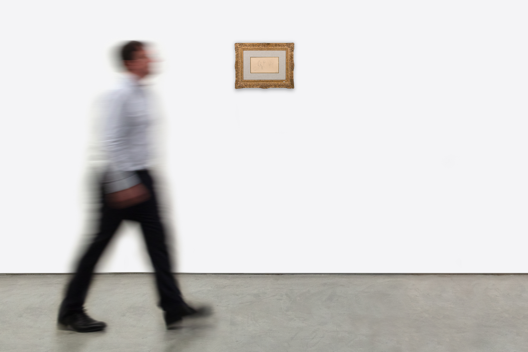 CAMILLE PISSARRO - Two Workers in the Workfield - pencil on paper - 6 1/4 x 11 1/4 in.