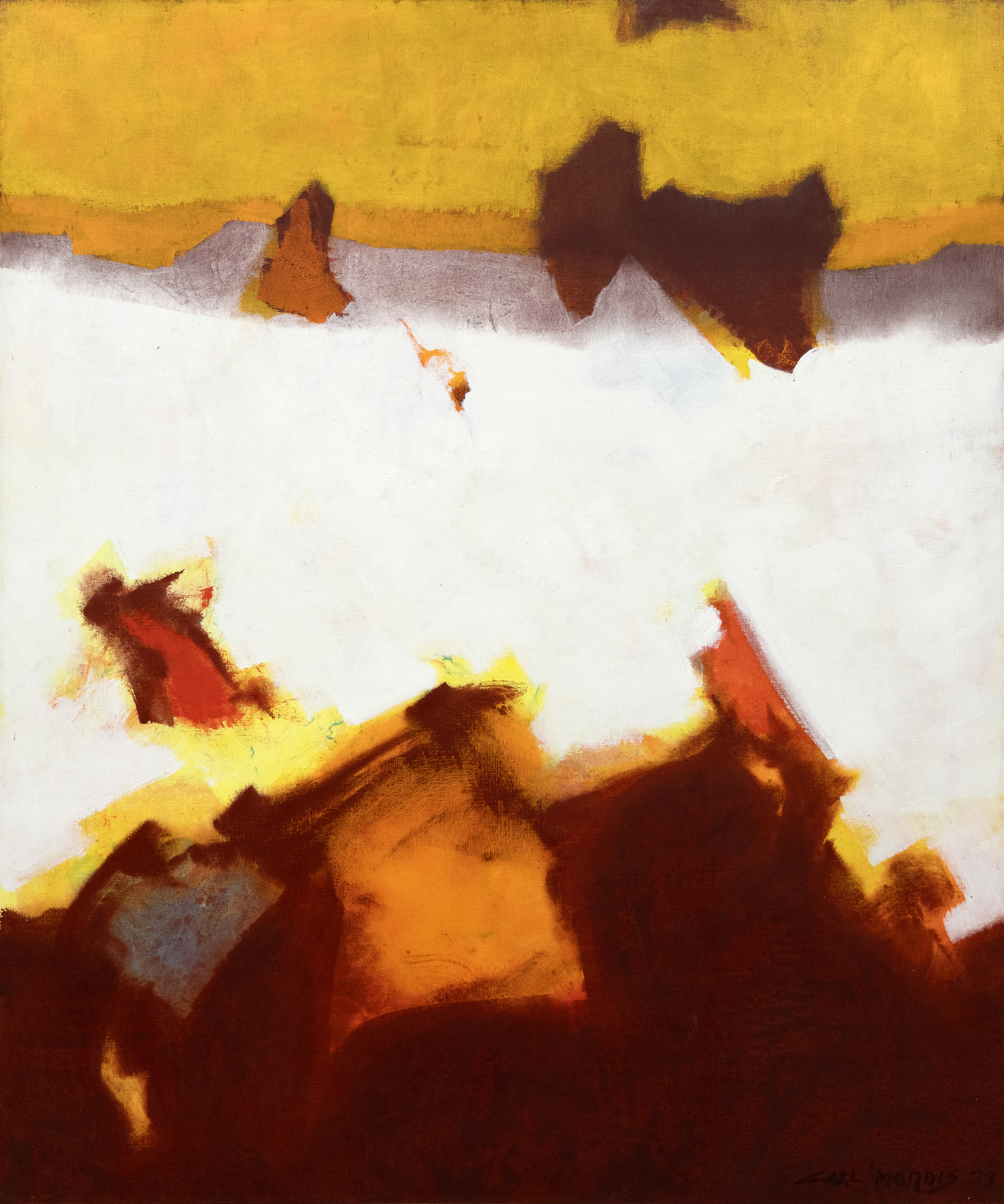 CARL MORRIS - White Field CARL MORRIS - White Field - Acryl auf Leinwand - 75 x 63 in.