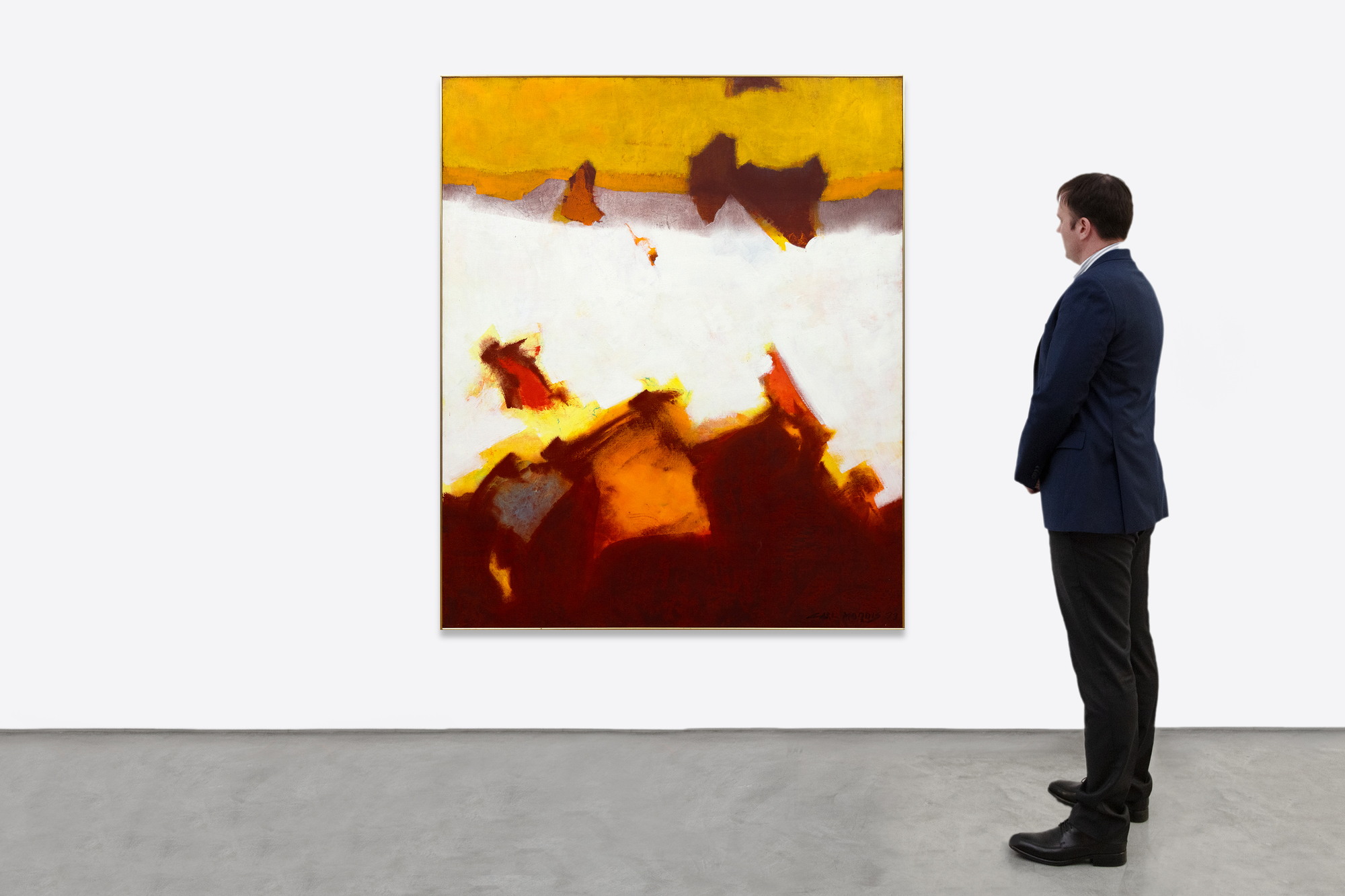 CARL MORRIS - White Field CARL MORRIS - White Field - Acryl auf Leinwand - 75 x 63 in.
