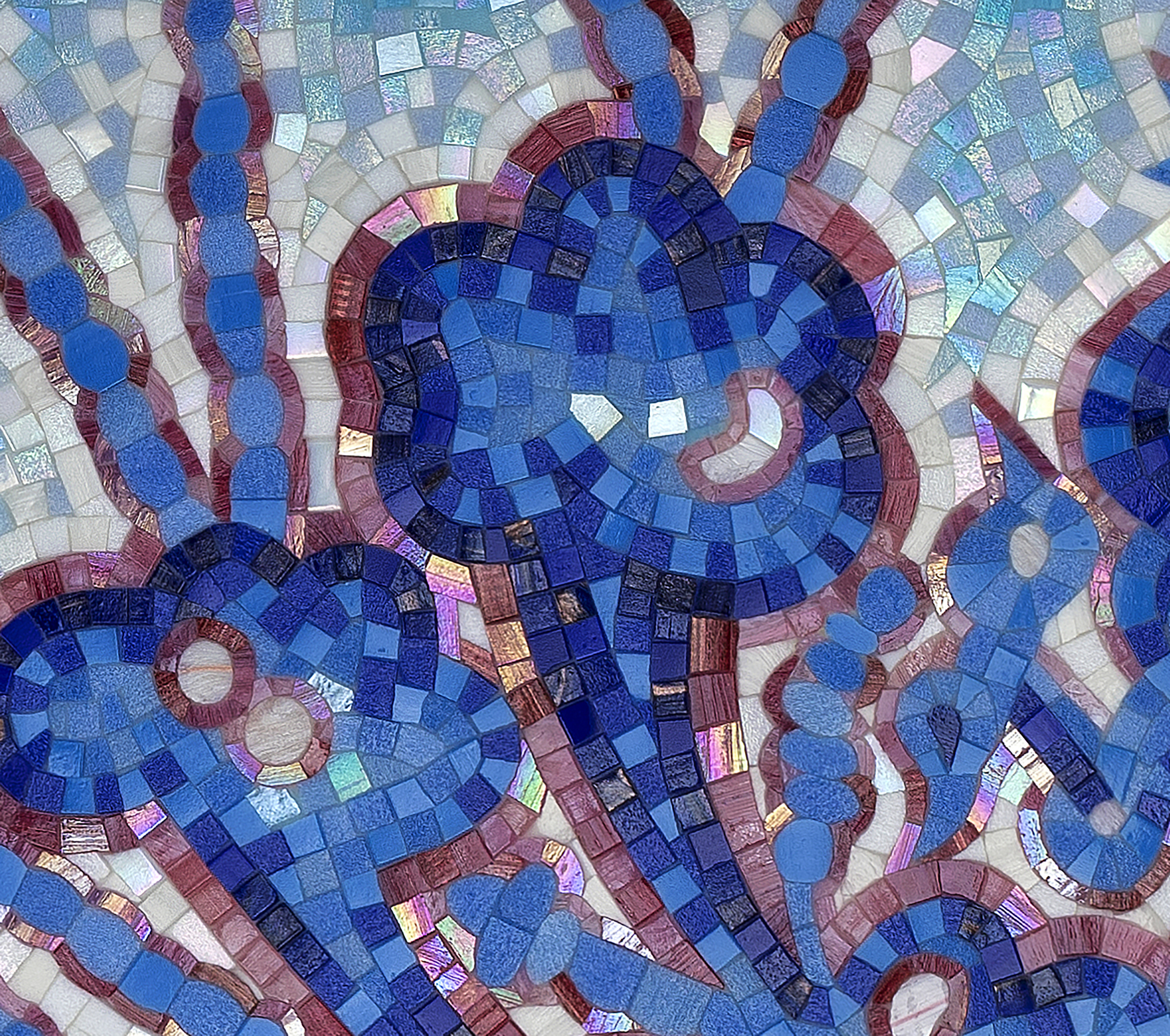 CARLOS LUNA - Iluminado - mosaïque byzantine - 47 1/2 x 82 in.