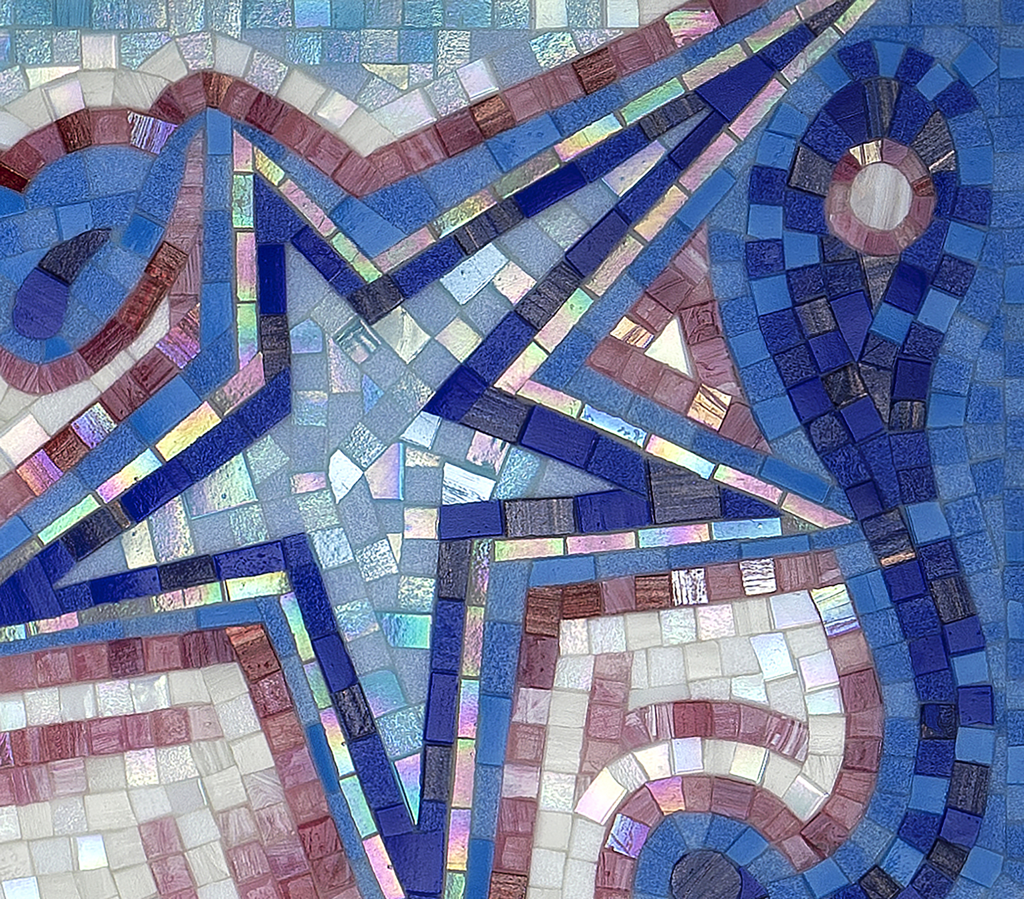CARLOS LUNA - Iluminado - byzantine mosaic - 47 1/2 x 82 in.
