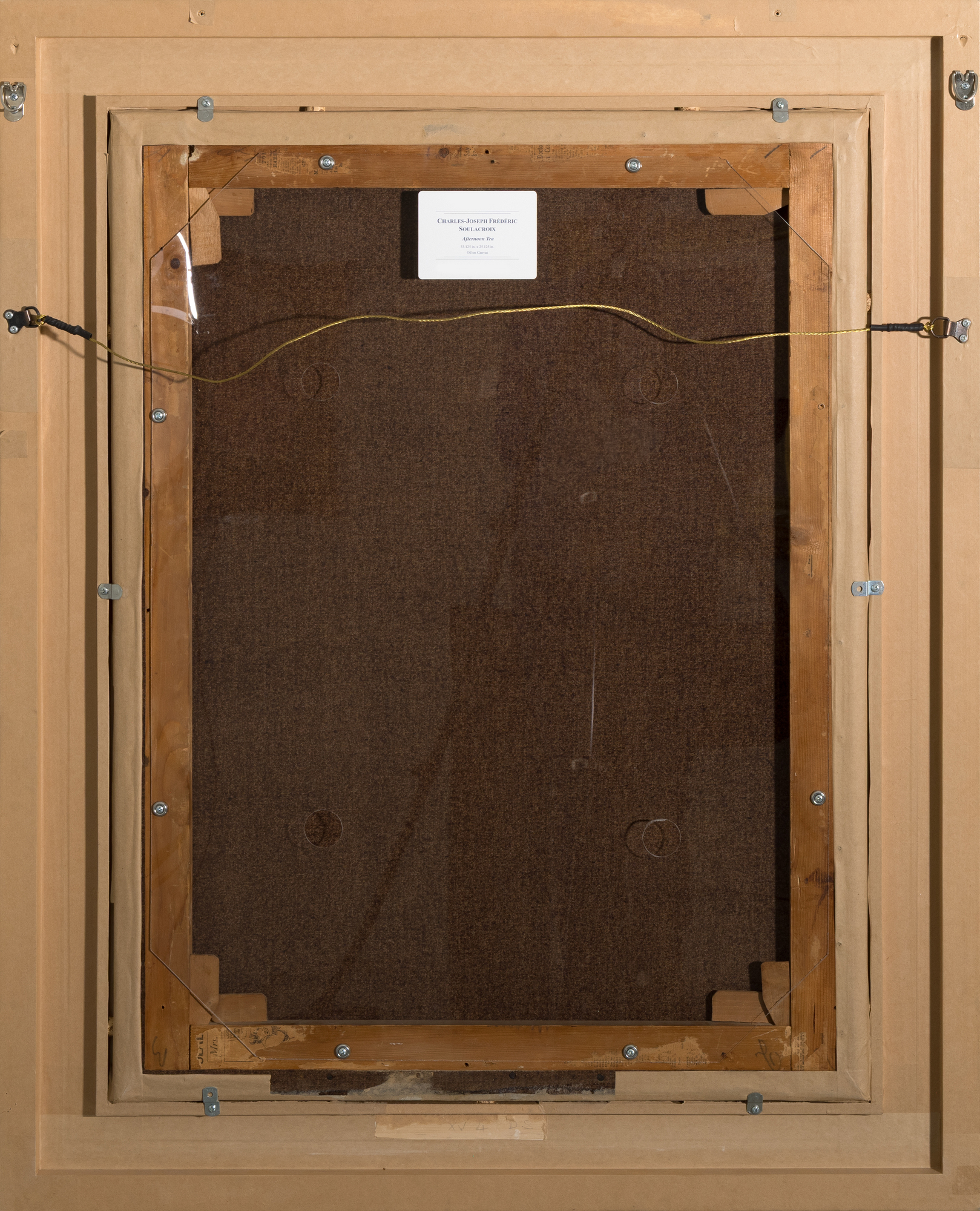 CHARLES JOSEPH FREDERIC SOULACROIX - Afternoon Tea - oil on canvas - 34 x 25 3/4 in.