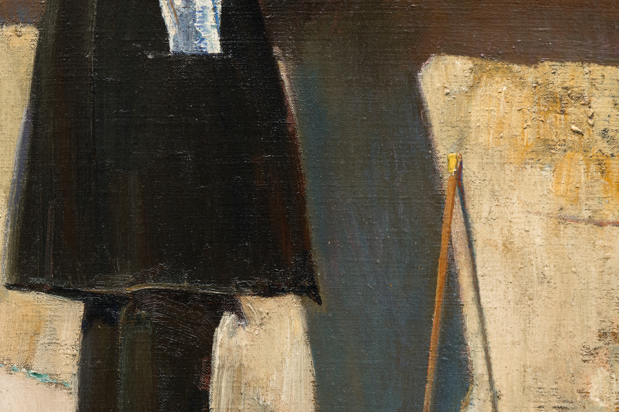 <div><font face=Lato size=3 color=black><em>Booksellers by the Seine</em> (1888) emerges from a pivotal moment in Childe Hassam’s early career, created during his period of study in Paris when he was absorbing the influence of the French Impressionists while already demonstrating the skill of an accomplished academic painter. In this finely observed scene along the banks of the Seine, Hassam turns his attention to everyday urban life, depicting Parisians as they browse the open air bookstalls that have lined the river for generations.</font></div><br><br><div>&nbsp;</div><br><br><div><font face=Lato size=3 color=black>The painting reflects Hassam’s gift for portraying people interacting naturally with their surroundings, a hallmark of his finest works. Here he captures not only the activity of the booksellers but also the shifting atmosphere of the city itself, conveyed through soft dabs of paint that suggest autumn leaves floating gently through the air and settling along the foreground. This delicate blending of human presence, weather, and light reveals Hassam’s deep interest in the transient beauty of urban life and marks <em>Booksellers by the Seine</em> as an evocative example from an essential period in his artistic development.</font></div>