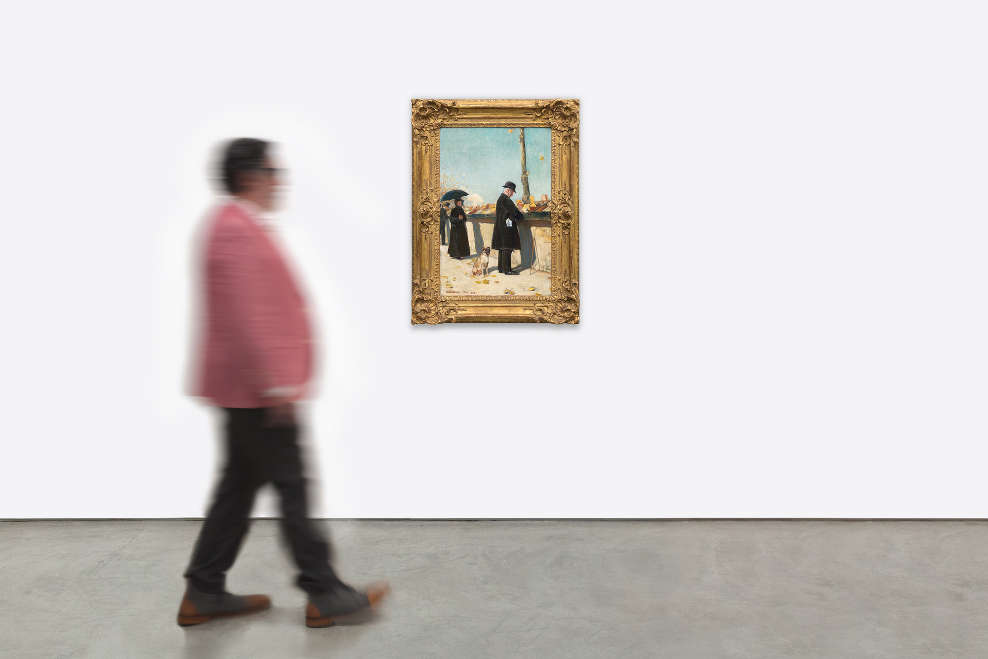 <div><font face=Lato size=3 color=black><em>Booksellers by the Seine</em> (1888) emerges from a pivotal moment in Childe Hassam’s early career, created during his period of study in Paris when he was absorbing the influence of the French Impressionists while already demonstrating the skill of an accomplished academic painter. In this finely observed scene along the banks of the Seine, Hassam turns his attention to everyday urban life, depicting Parisians as they browse the open air bookstalls that have lined the river for generations.</font></div><br><br><div>&nbsp;</div><br><br><div><font face=Lato size=3 color=black>The painting reflects Hassam’s gift for portraying people interacting naturally with their surroundings, a hallmark of his finest works. Here he captures not only the activity of the booksellers but also the shifting atmosphere of the city itself, conveyed through soft dabs of paint that suggest autumn leaves floating gently through the air and settling along the foreground. This delicate blending of human presence, weather, and light reveals Hassam’s deep interest in the transient beauty of urban life and marks <em>Booksellers by the Seine</em> as an evocative example from an essential period in his artistic development.</font></div>