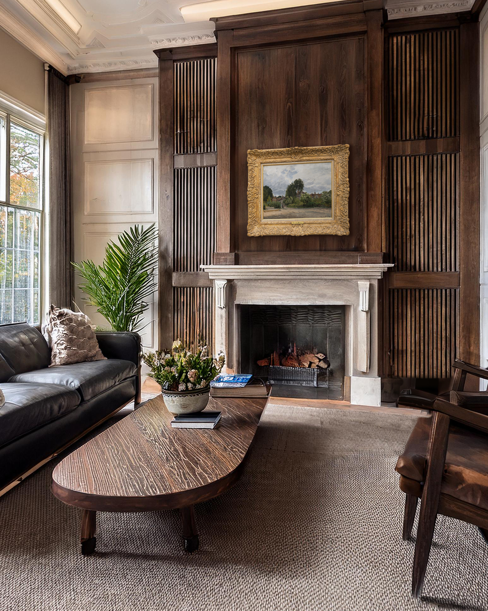 <div><font face=Lato size=3 color="#191919"><em>Argenteuil, l’Hospice</em> from 1872 belongs to one of the most formative chapters in Claude Monet’s career, painted during his early years in Argenteuil where he created nearly one hundred eighty canvases between 1871 and 1878. First owned by Paul Durand Ruel, Monet’s dealer and the most important champion of the Impressionists, the painting is included in the Wildenstein catalogue and was featured in the National Gallery London’s landmark exhibition <em>Monet and Architecture </em>in 2018. Created in the same year as his breakthrough <em>Impression, Sunrise</em>, the work reflects the moment when Monet’s vision for modern landscape took shape and laid the foundation for the movement that would soon be known as Impressionism.</font></div><br><br><div>&nbsp;</div><br><br><div><font face=Lato size=3 color="#191919">Monet settled in Argenteuil in late 1871, determined to renew his artistic direction after the upheavals of war and exile. The town offered an enticing blend of historical architecture, modern industry, rustic gardens, and the ever-shifting Seine, all within easy reach of Paris. The Aubrey House, where Monet lived, became a gathering place for Renoir, Manet, Sisley, Caillebotte, and later Pissarro, a setting that fostered both artistic exchange and the planning of the first Impressionist exhibition of 1874. As scholar Paul Hayes Tucker has noted, Argenteuil offered Monet a rare diversity of motifs that he encountered daily, ranging from the charmingly old to the strikingly new.</font></div><br><br><div>&nbsp;</div><br><br><div><font face=Lato size=3 color="#191919">In this painting Monet set his easel on rue Pierre Guienne, with his back to the Aubrey House, and painted the seventeenth century building that served at the time as the hospice of the Porte Saint Denis. The structure appears at right, viewed from the Seine, rendered with a quiet clarity that captures the atmosphere of an early spring day. The palette reflects both a reverence for the site’s history and an appreciation for Eugène Boudin, the friend and mentor who had encouraged Monet to paint the play of air and light years earlier and who joined him for a housewarming at Argenteuil on January 2, 1872. The hospice later became the Musée du Vieil Argenteuil, further reinforcing the historical resonance of the site.</font></div><br><br><div>&nbsp;</div><br><br><div><font face=Lato size=3 color="#191919"><em>Argenteuil, l’Hospice</em> stands as one of Monet’s earliest paintings from this crucial period and offers a faithful, atmospheric interpretation of a place deeply intertwined with the origins of Impressionism. Its blend of gentle tonalities, soft spring light, and direct observation reveals the artist’s growing confidence in painting the world as he perceived it, moment by moment, as a new vision for modern landscape art emerged.</font></div>