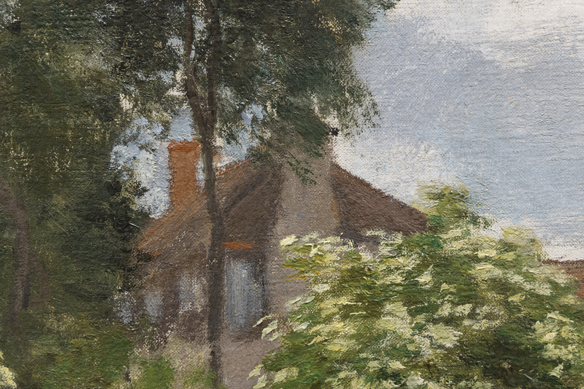 <div><font face=Lato size=3 color="#191919"><em>Argenteuil, l’Hospice</em> from 1872 belongs to one of the most formative chapters in Claude Monet’s career, painted during his early years in Argenteuil where he created nearly one hundred eighty canvases between 1871 and 1878. First owned by Paul Durand Ruel, Monet’s dealer and the most important champion of the Impressionists, the painting is included in the Wildenstein catalogue and was featured in the National Gallery London’s landmark exhibition <em>Monet and Architecture </em>in 2018. Created in the same year as his breakthrough <em>Impression, Sunrise</em>, the work reflects the moment when Monet’s vision for modern landscape took shape and laid the foundation for the movement that would soon be known as Impressionism.</font></div><br><br><div>&nbsp;</div><br><br><div><font face=Lato size=3 color="#191919">Monet settled in Argenteuil in late 1871, determined to renew his artistic direction after the upheavals of war and exile. The town offered an enticing blend of historical architecture, modern industry, rustic gardens, and the ever-shifting Seine, all within easy reach of Paris. The Aubrey House, where Monet lived, became a gathering place for Renoir, Manet, Sisley, Caillebotte, and later Pissarro, a setting that fostered both artistic exchange and the planning of the first Impressionist exhibition of 1874. As scholar Paul Hayes Tucker has noted, Argenteuil offered Monet a rare diversity of motifs that he encountered daily, ranging from the charmingly old to the strikingly new.</font></div><br><br><div>&nbsp;</div><br><br><div><font face=Lato size=3 color="#191919">In this painting Monet set his easel on rue Pierre Guienne, with his back to the Aubrey House, and painted the seventeenth century building that served at the time as the hospice of the Porte Saint Denis. The structure appears at right, viewed from the Seine, rendered with a quiet clarity that captures the atmosphere of an early spring day. The palette reflects both a reverence for the site’s history and an appreciation for Eugène Boudin, the friend and mentor who had encouraged Monet to paint the play of air and light years earlier and who joined him for a housewarming at Argenteuil on January 2, 1872. The hospice later became the Musée du Vieil Argenteuil, further reinforcing the historical resonance of the site.</font></div><br><br><div>&nbsp;</div><br><br><div><font face=Lato size=3 color="#191919"><em>Argenteuil, l’Hospice</em> stands as one of Monet’s earliest paintings from this crucial period and offers a faithful, atmospheric interpretation of a place deeply intertwined with the origins of Impressionism. Its blend of gentle tonalities, soft spring light, and direct observation reveals the artist’s growing confidence in painting the world as he perceived it, moment by moment, as a new vision for modern landscape art emerged.</font></div>