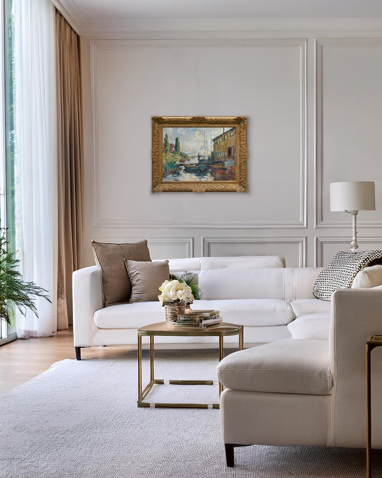 CLAUDE MONET - Le bassin d'Argenteuil - oil on canvas - 21 3/4 x 29 1/4 in.