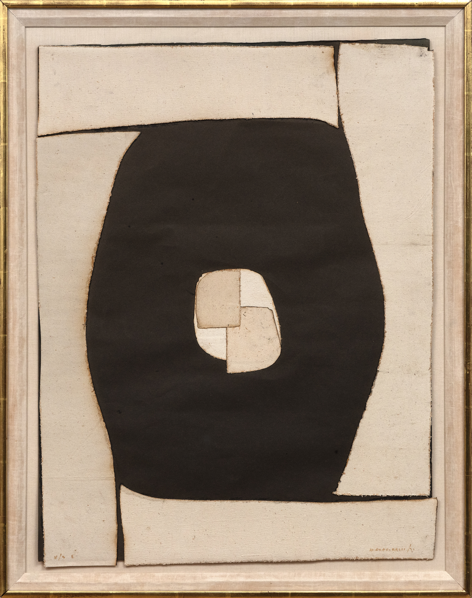 CONRAD MARCA-RELLI - Untitled H/S E CONRAD MARCA-RELLI - Untitled H/S E - collage on canvas - 26 1/4 x 20 in.