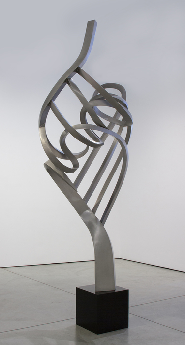 DAVID MORRIS - Journey - stainless steel, steel base - 132 x 36 x 48 in.