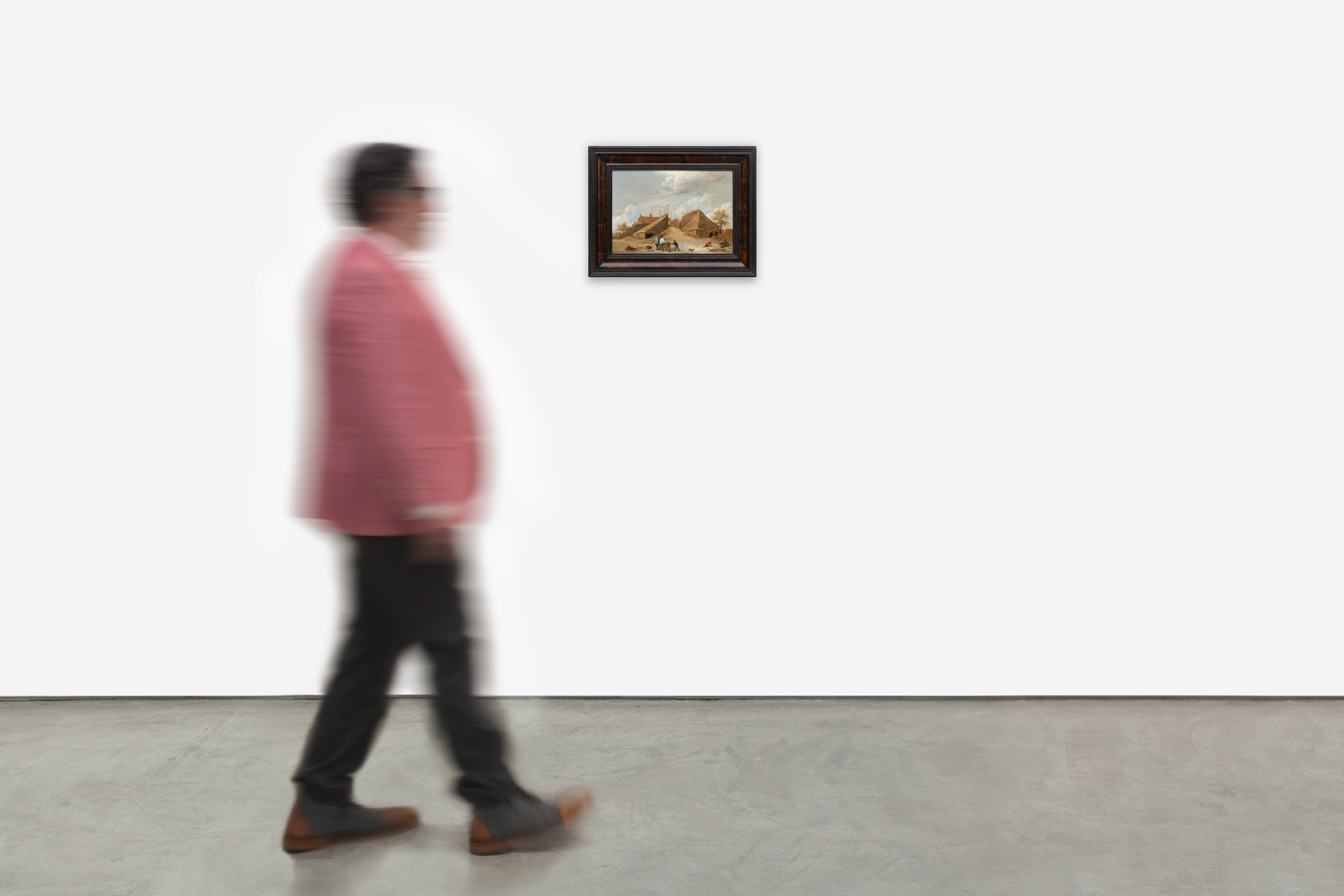 DAVID TENIERS THE YOUNGER - Craftsmen Before a House - oil on panel - 10 3/4 x 15 1/2 in.