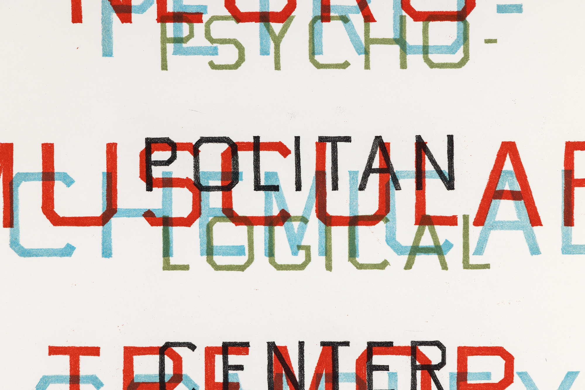 ED RUSCHA - Metro Petro Neuro Psycho <div><font face=Lato size=3 color=black>Ed Ruscha’s <em>Metro, Petro, Neuro, Psycho</em>, from an edition of 25 with 10 artist proofs, exemplifies the artist’s ongoing investigation into the visual and conceptual potential of language. In this work, stacked words unfold like an architectural structure, their rhyming syllables generating a verbal beat that underscores Ruscha’s fascination with the rhythm and absurdity of text. Letters become forms, spacing becomes structure, and typography itself takes on the weight of image.</font></div>
<br>
<br><div><font face=Lato size=3> </font></div>
<br>
<br><div><font face=Lato size=3 color=black>Bridging Ruscha’s iconic word paintings of the 1960s with his more layered experiments of the 1980s and beyond, the print embodies his approach to isolating fragments of language—billboard slogans, overheard words, or invented phrases—so they can be reconsidered as both visual and semantic phenomena. Ruscha himself has described such arrangements as “visual noise,” simultaneously playful and disorienting. Institutional recognition of the work’s importance is affirmed by examples in the Museum of Modern Art, New York, and the National Gallery of Art, Washington.</font></div>