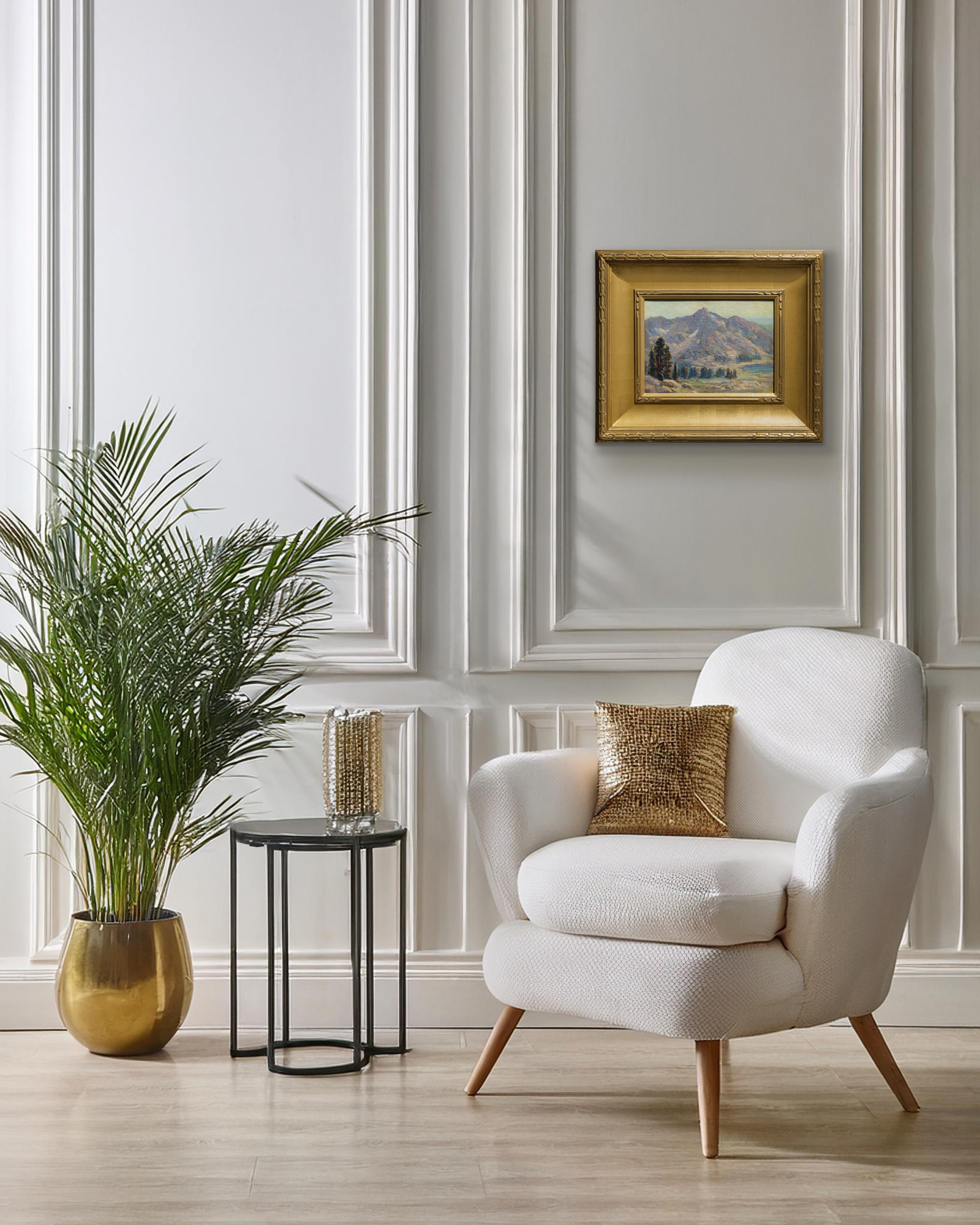 EDGAR ALWIN PAYNE - Sierra Nevada Mountains - oil on canvas - 9 3/4 x 13 1/2 in.