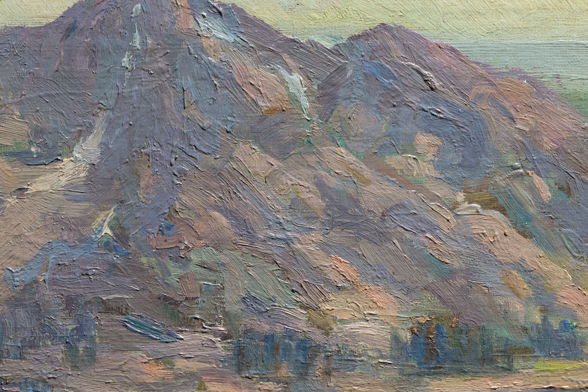 EDGAR ALWIN PAYNE - Sierra Nevada Mountains - oil on canvas - 9 3/4 x 13 1/2 in.