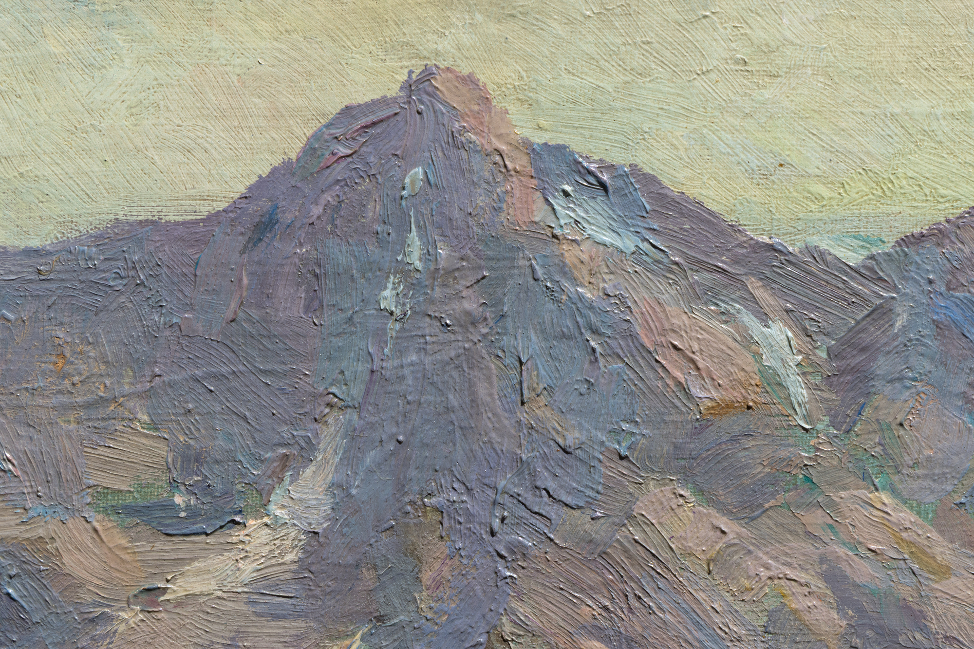 EDGAR ALWIN PAYNE - Sierra Nevada Mountains - oil on canvas - 9 3/4 x 13 1/2 in.