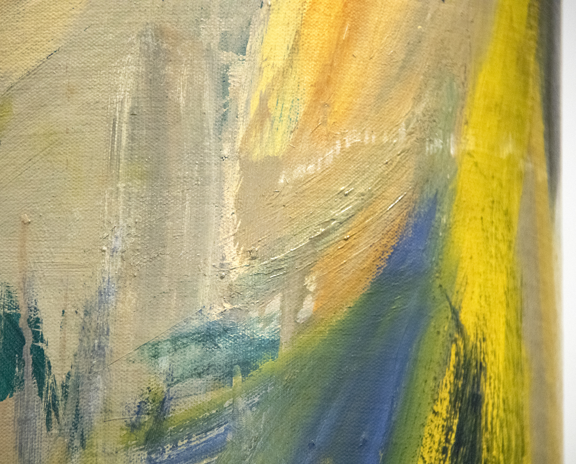 A major figure in both the Abstract Expressionist and American Figurative Expressionist movements of the 1940s and 1950s, Elaine de Kooning's prolific output defied singular categorization. Her versatile styles explored the spectrum of realism to abstraction, resulting in a career characterized by intense expression and artistic boundary-pushing. A striking example of de Kooning's explosive creativity is Untitled (Totem Pole), an extremely rare sculptural painting by the artist that showcases her command of color. 
<br>
<br>She created this piece around 1960, the same period as her well-known bullfight paintings. She left New York in 1957 to begin teaching at the University of New Mexico in Albuquerque, and from there would visit Ciudad Juárez, where she observed the bullfights that inspired her work. An avid traveler, de Kooning drew inspiration from various sources, resulting in a diverse and experimental body of work.