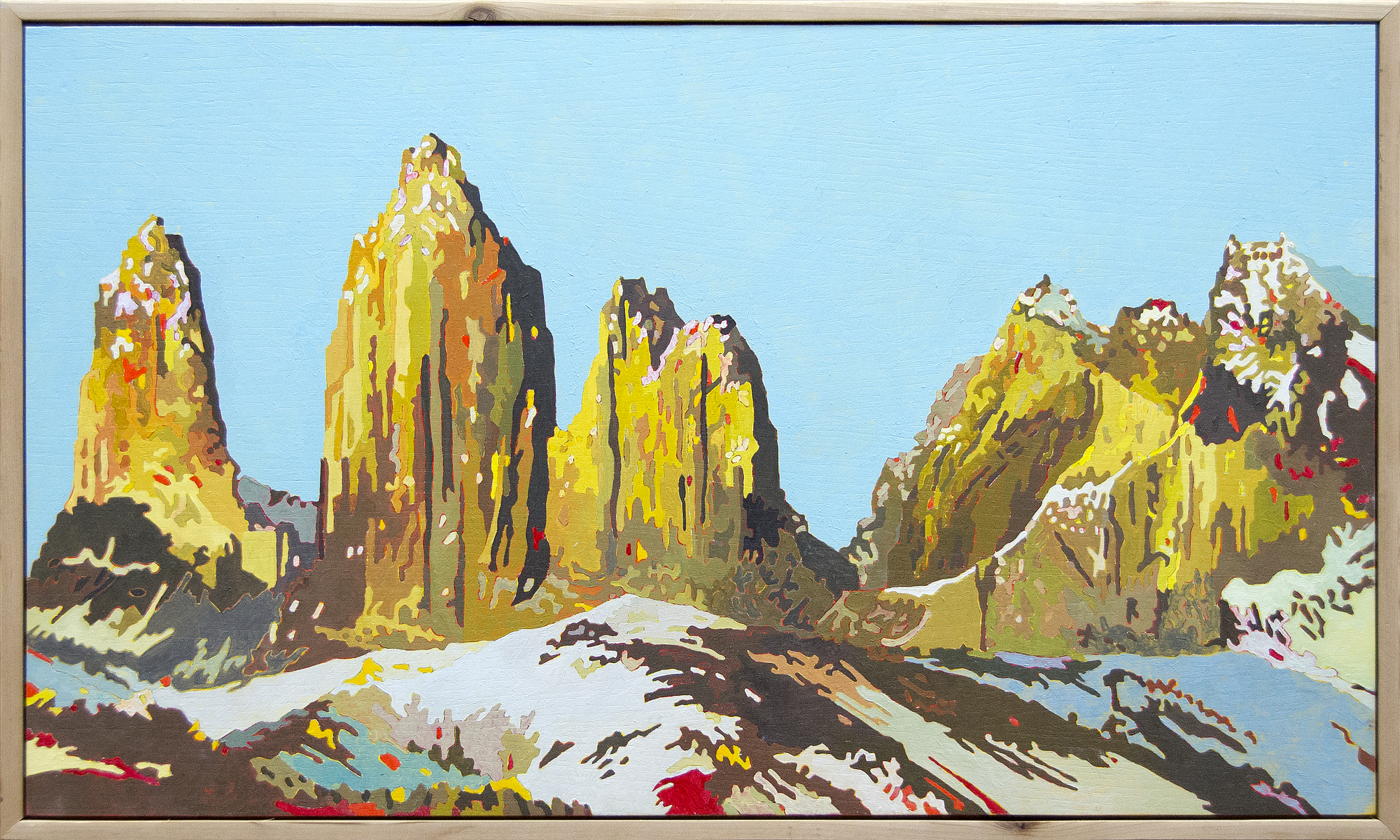 ERIC JON HOLSWADE - Untitled - oil on flashe - 18 1/2 x 32 in.