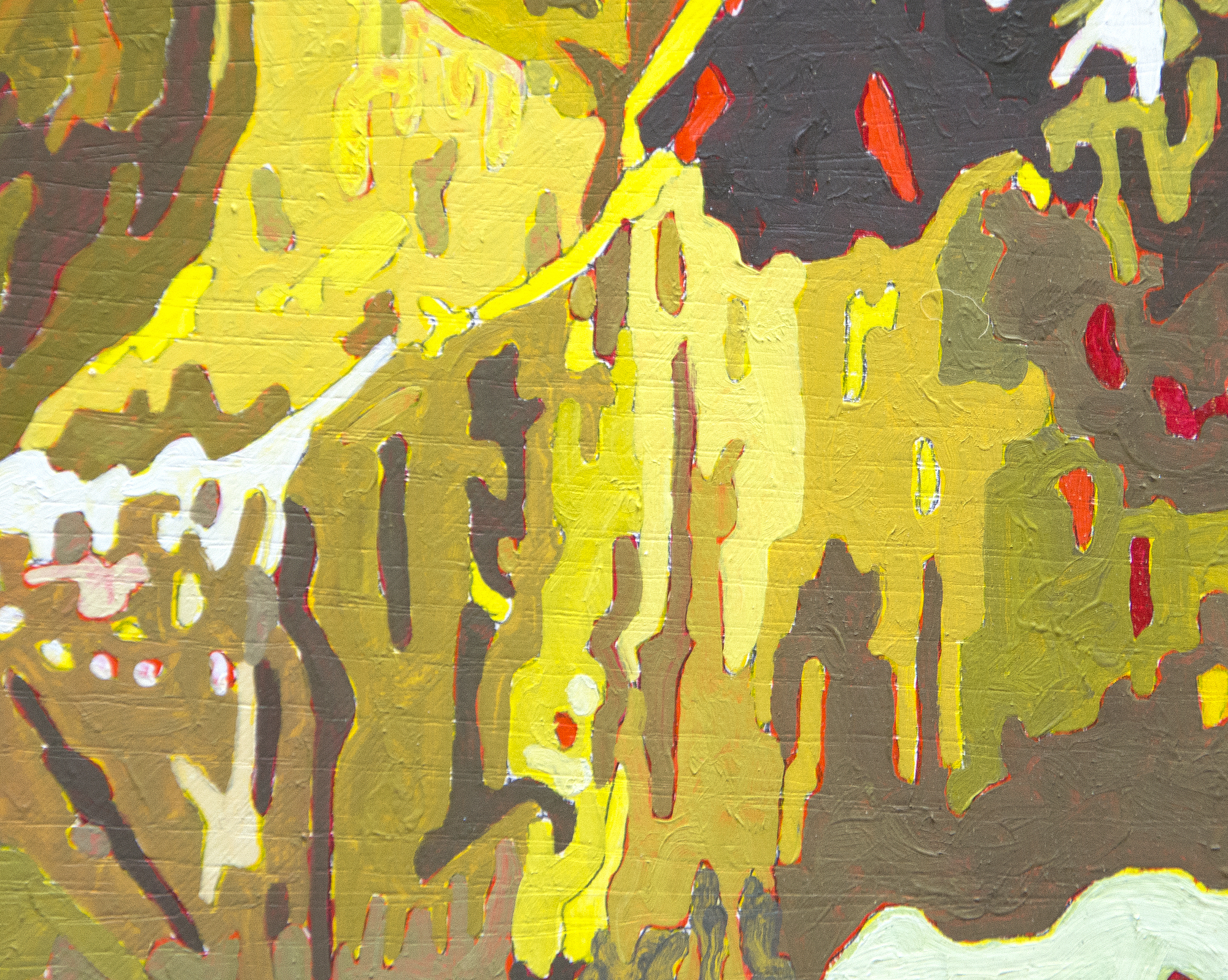 ERIC JON HOLSWADE - Untitled - oil on flashe - 18 1/2 x 32 in.