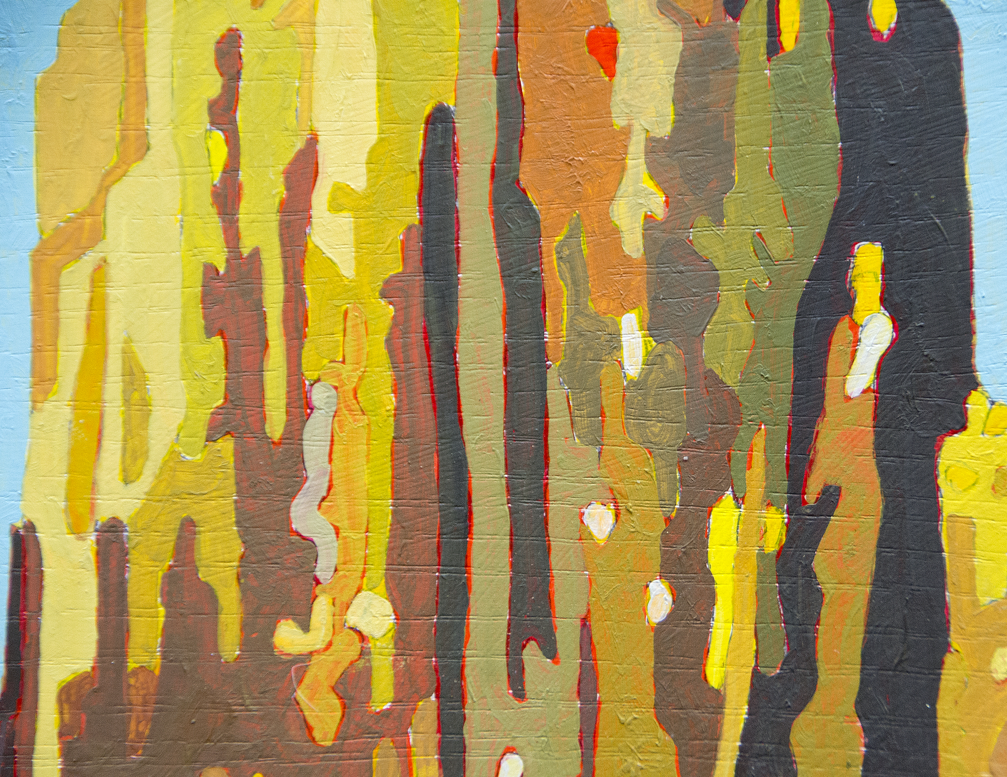 ERIC JON HOLSWADE - Untitled - oil on flashe - 18 1/2 x 32 in.