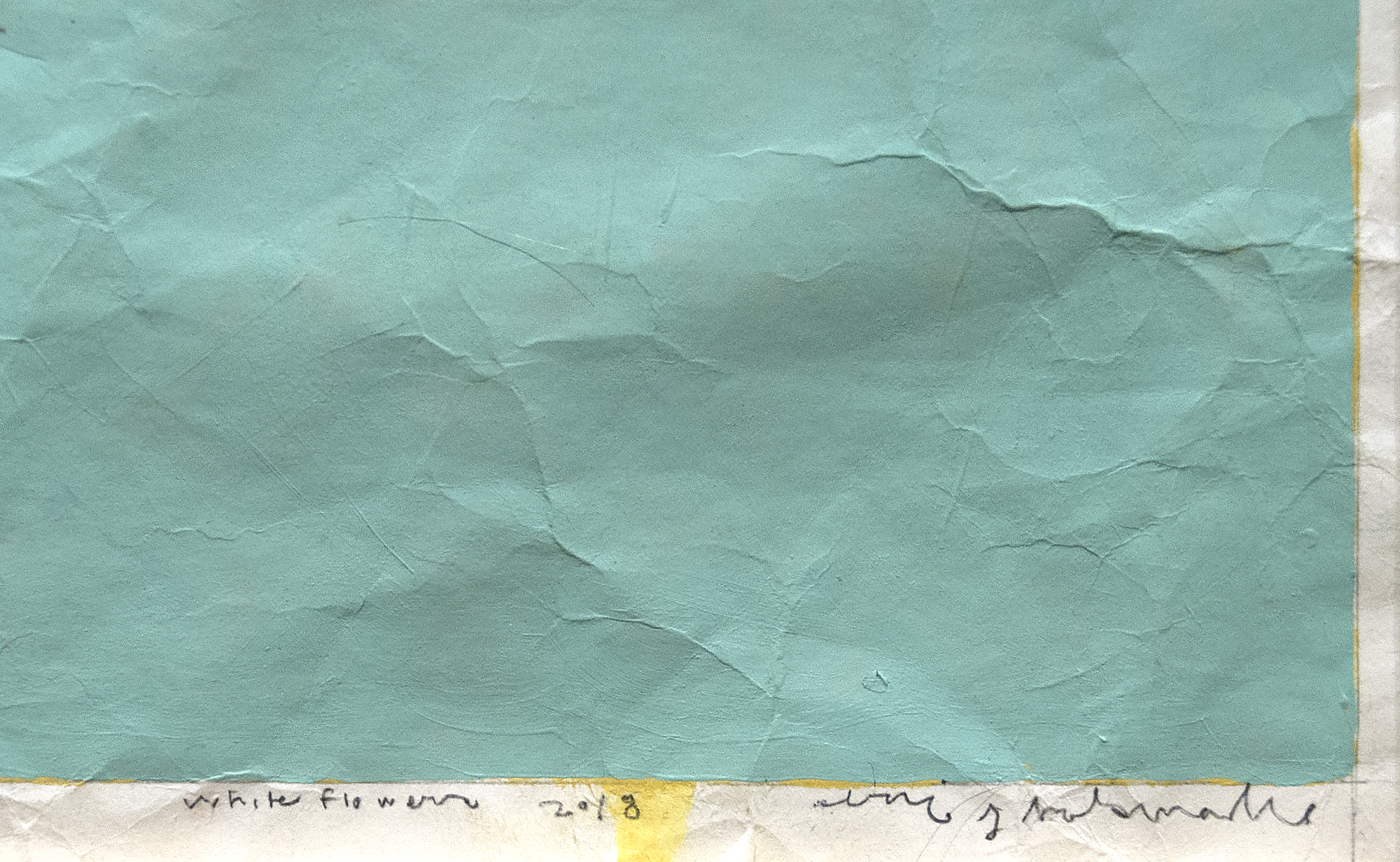 ERIC JON HOLSWADE - White Flowers - oil on flashe - 60 x 55 in.