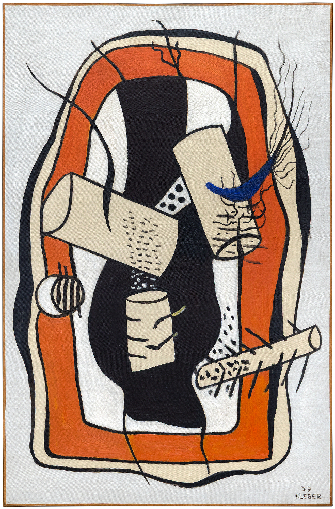 FERNAND LEGER - Composition orange et noir FERNAND LEGER - Composition orange et noir - oil on canvas - 36 1/8 x 23 1/2 in.